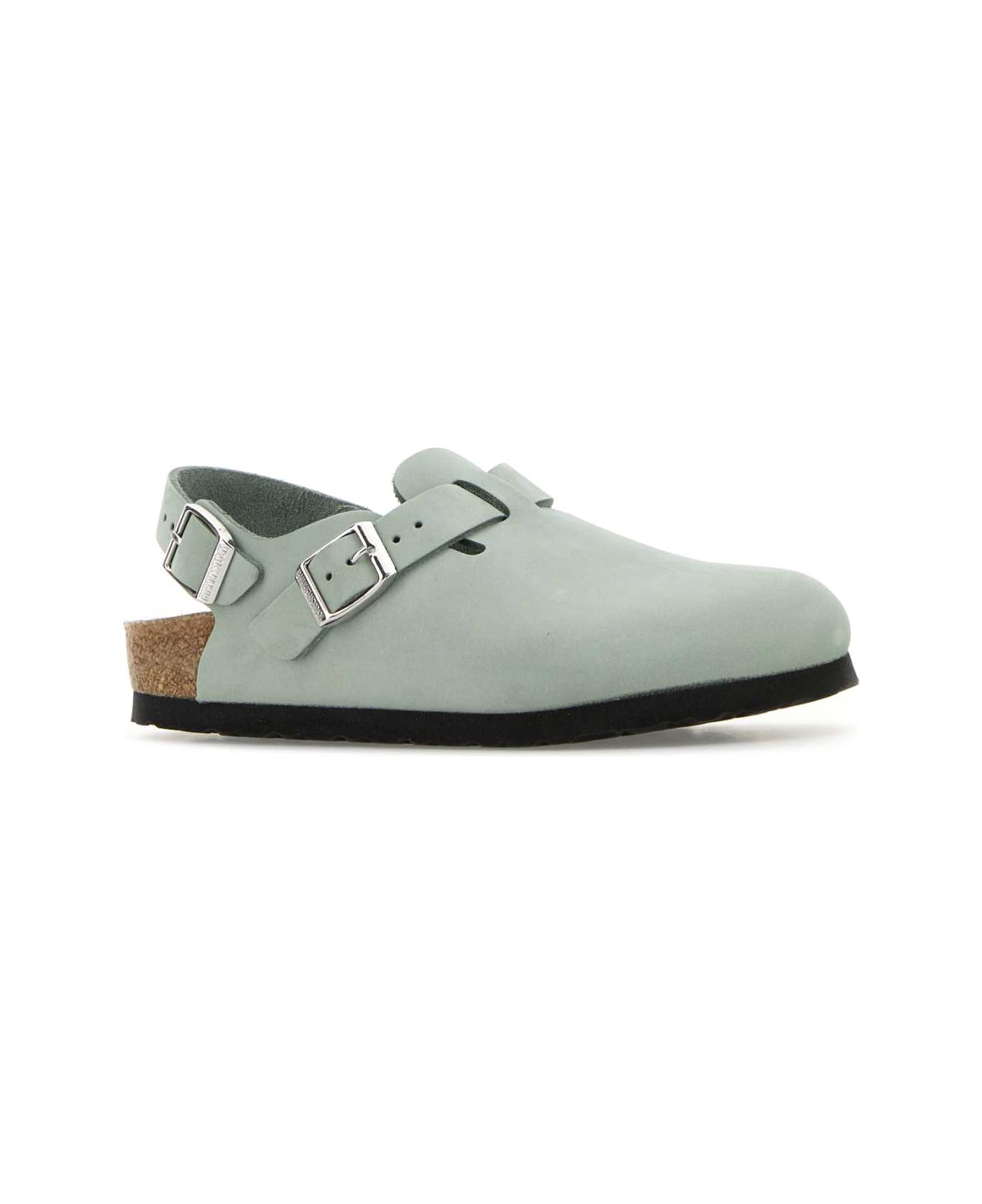 Birkenstock Mint Green Suede Tokyo Slippers - PURESAGE
