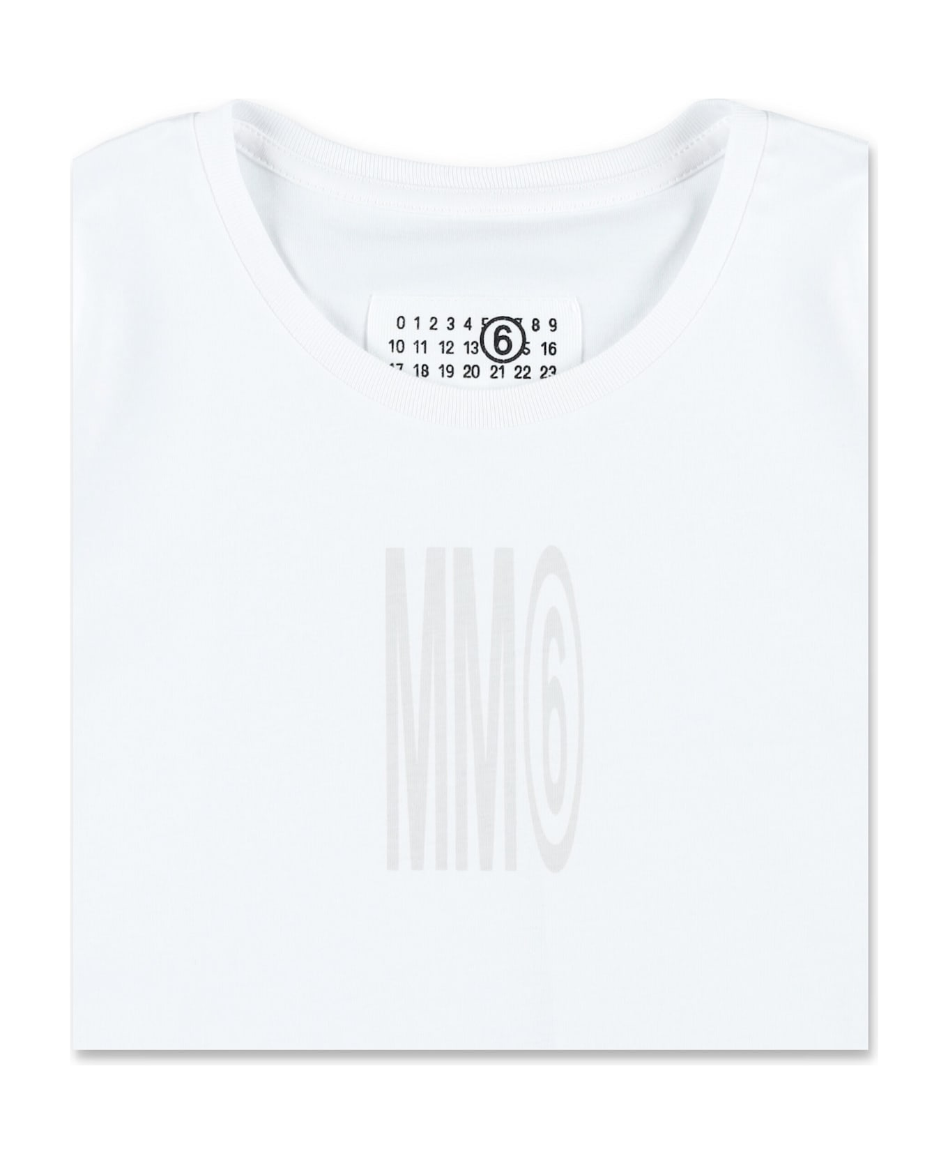 MM6 Maison Margiela Kid - Cropped T-shirt - WHITE