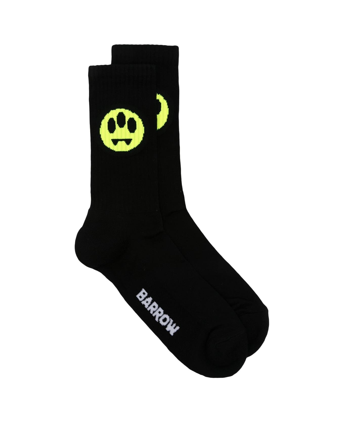 Barrow Black Socks With Logo - Black 靴下