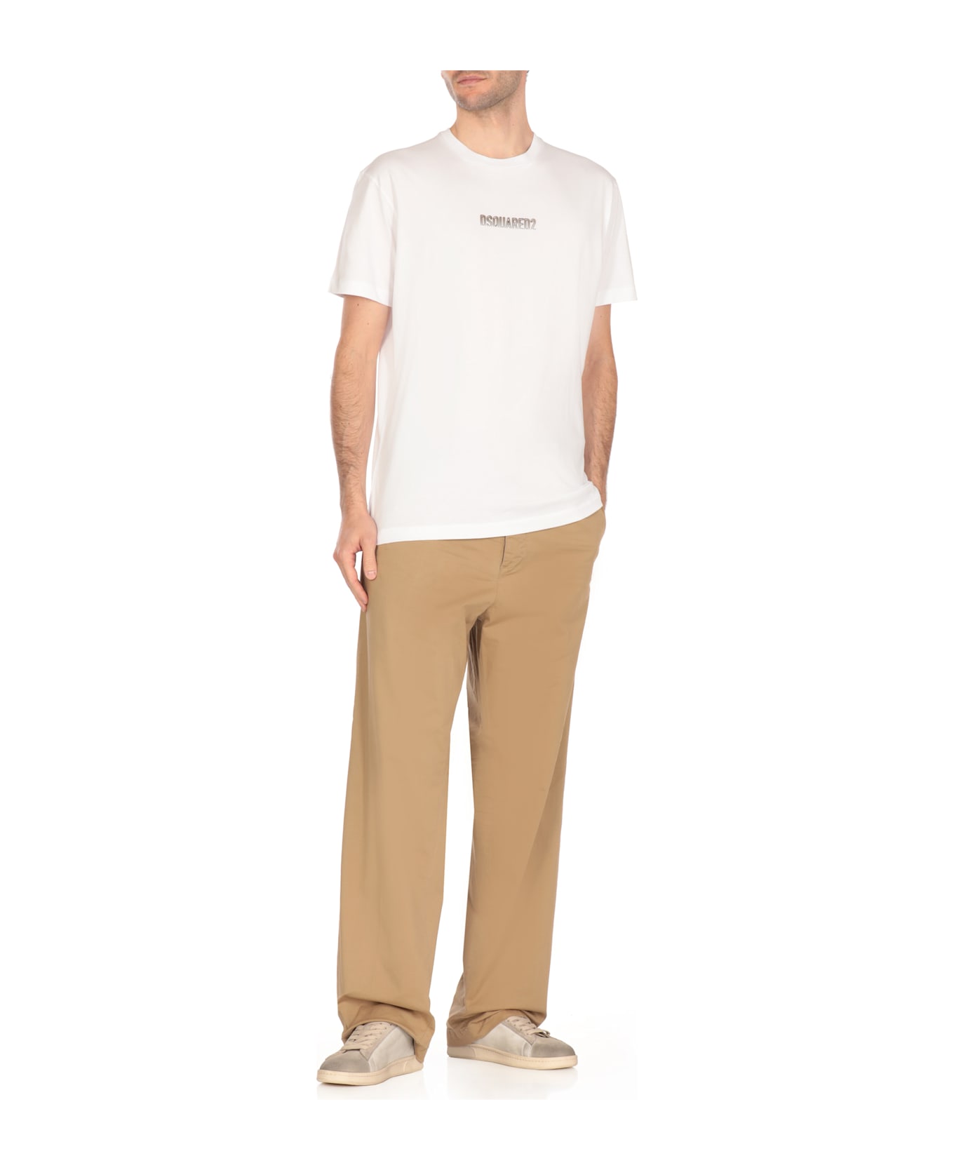 Dsquared2 Summer Loose Chino Pants - Beige