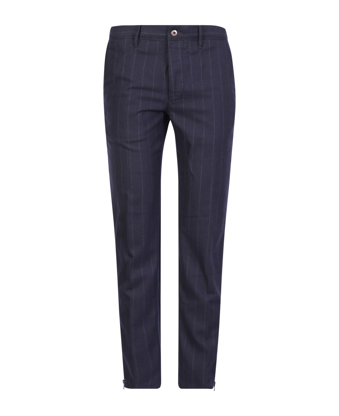 Incotex Pinstripe Pattern Trousers - Blue