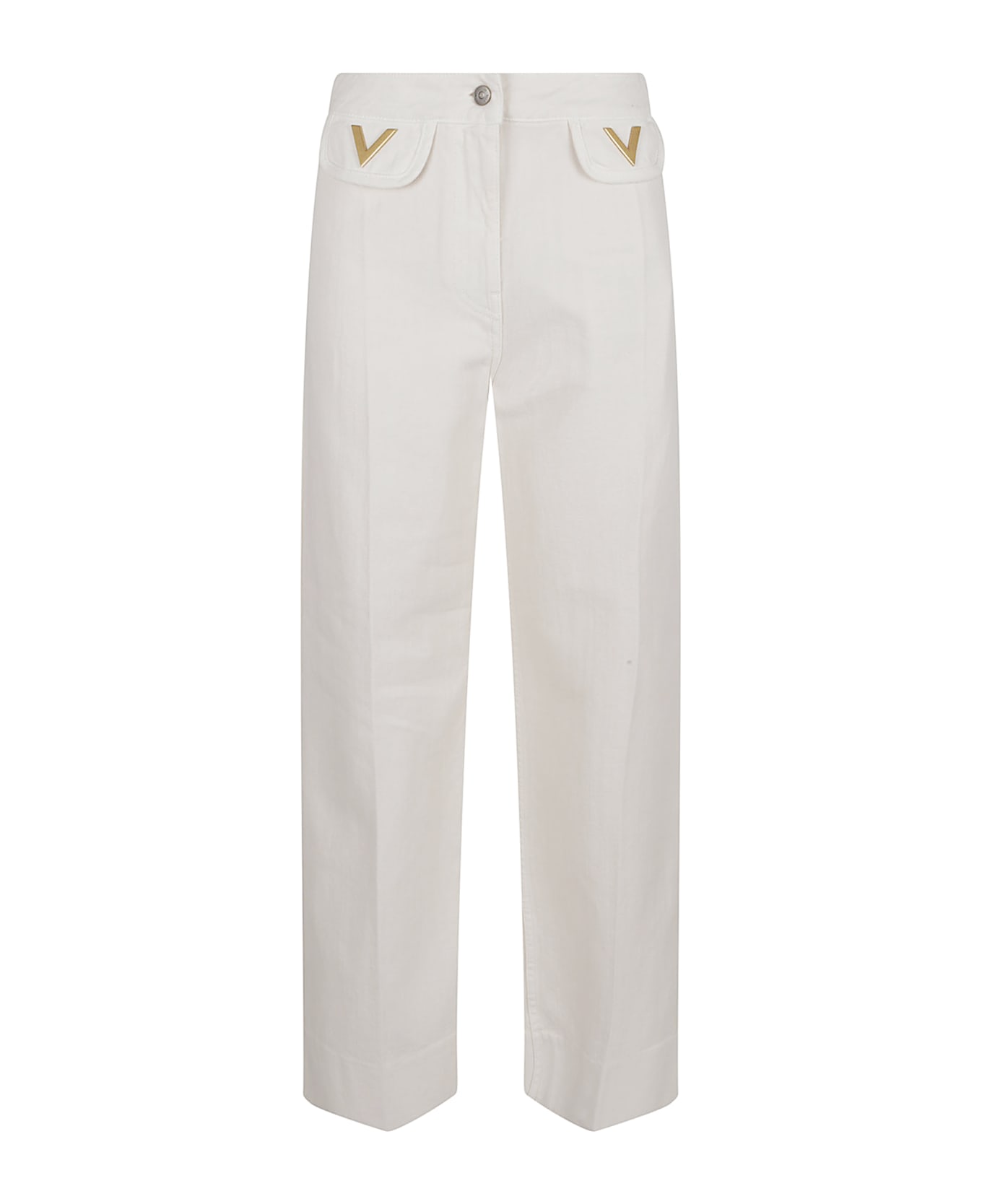 Valentino Garavani Denim Bottoms | Solid | Denim Avorio - Avorio