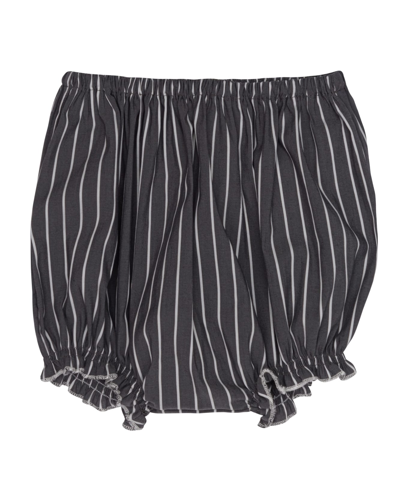 Douuod Striped Shorts - Black