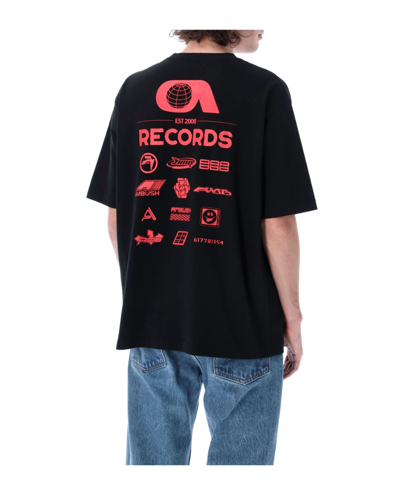 AMBUSH Records Graphic Printed T-shirt - BLACK