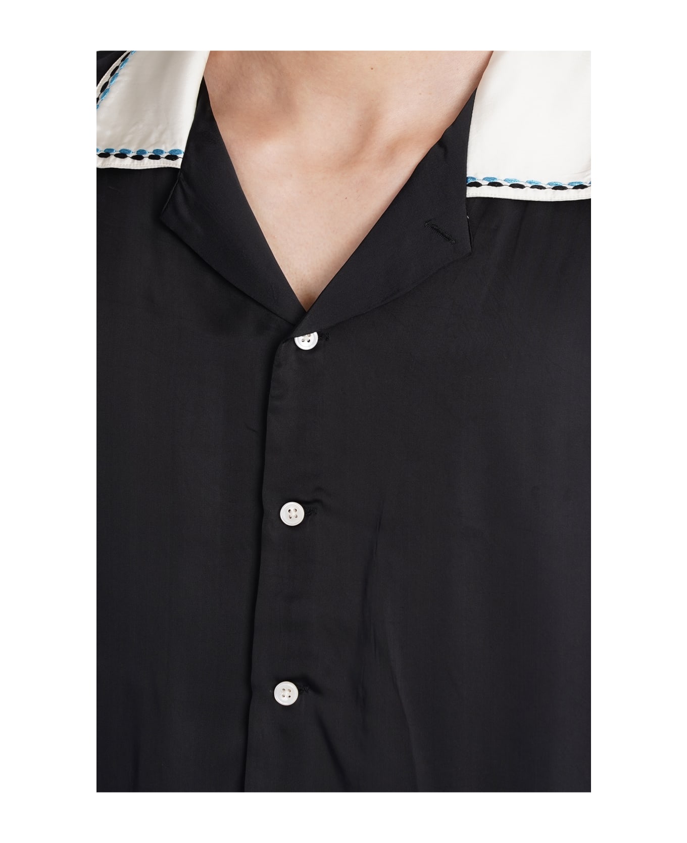 Bode Shirt In Black Silk - black シャツ