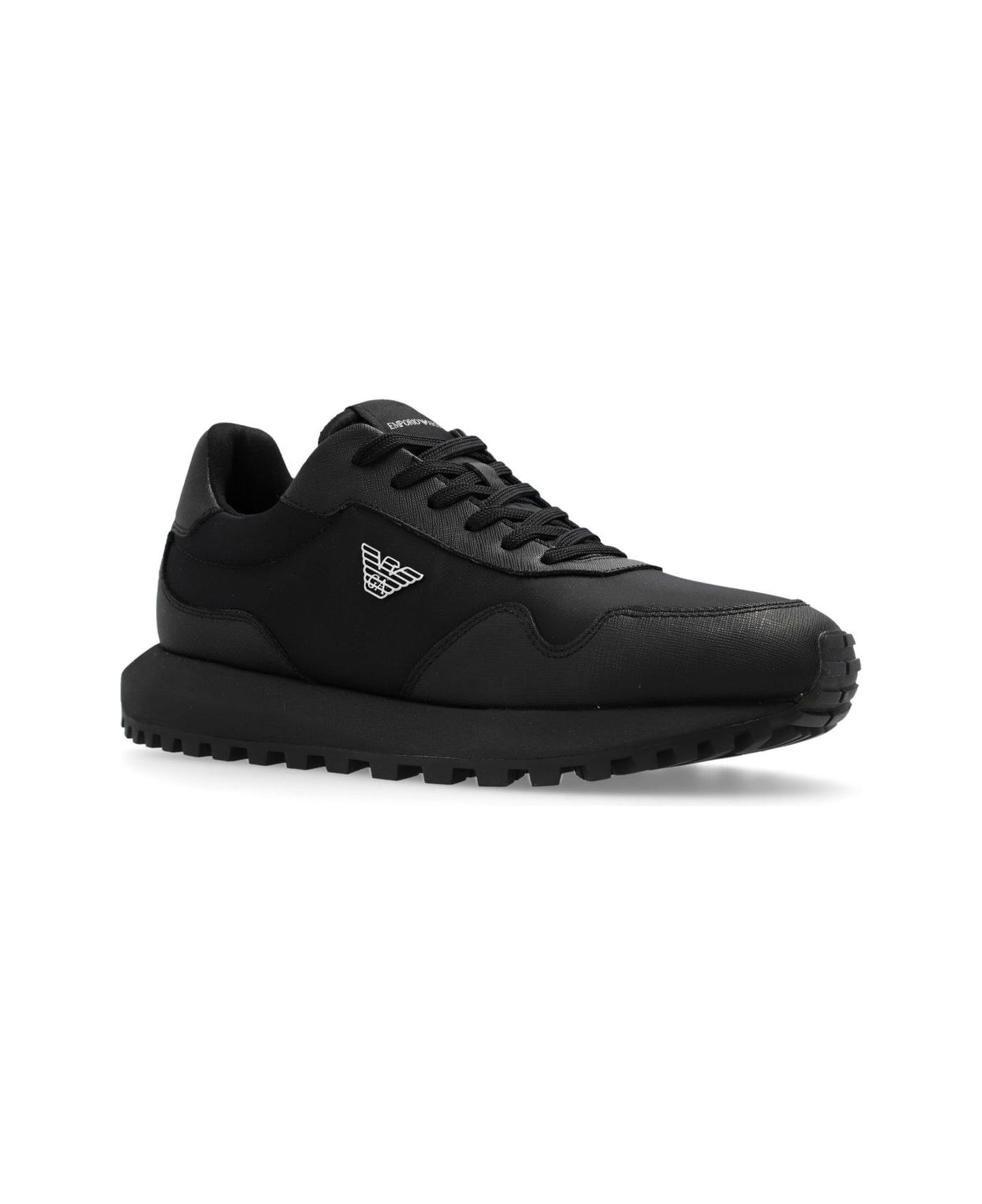 Emporio Armani Sustainability Low-top Sneakers - Black スニーカー