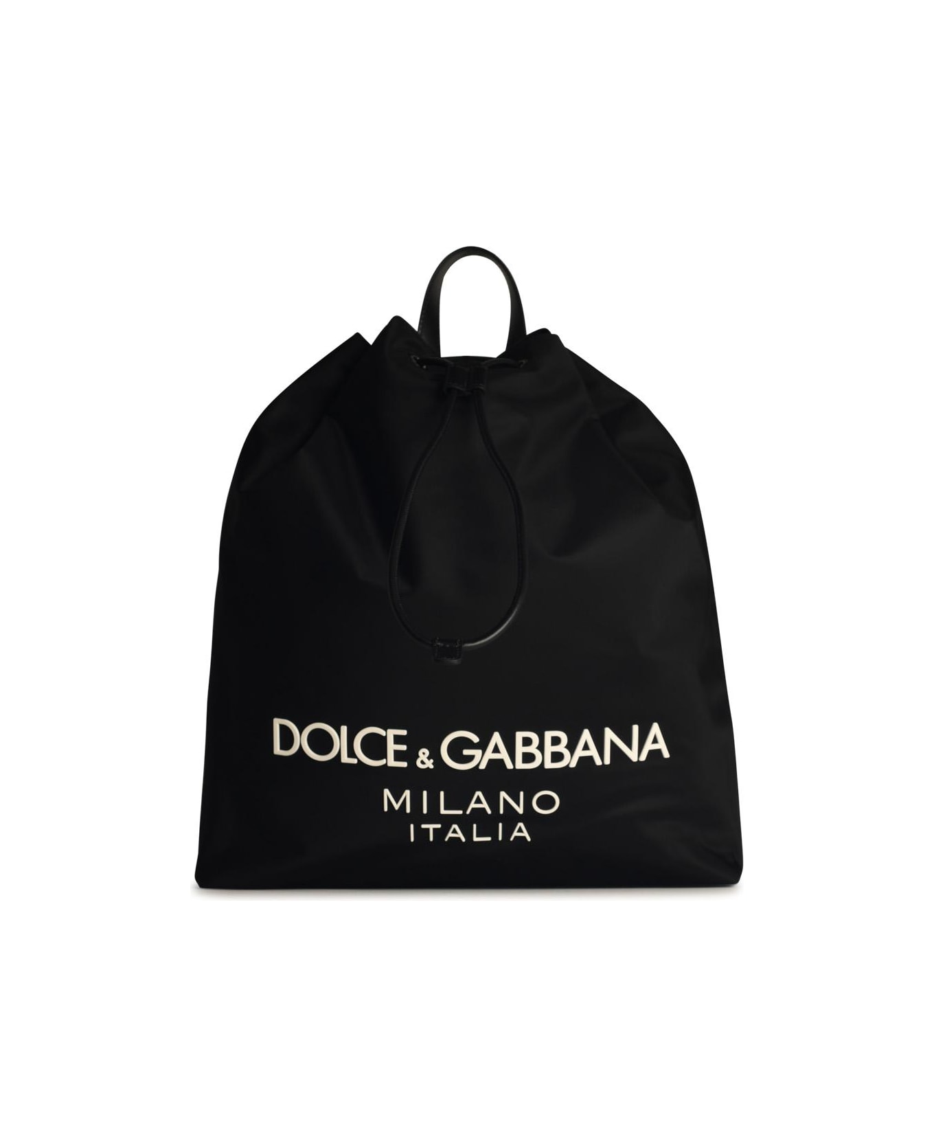 Dolce & Gabbana Black Nylon Backpack - Black