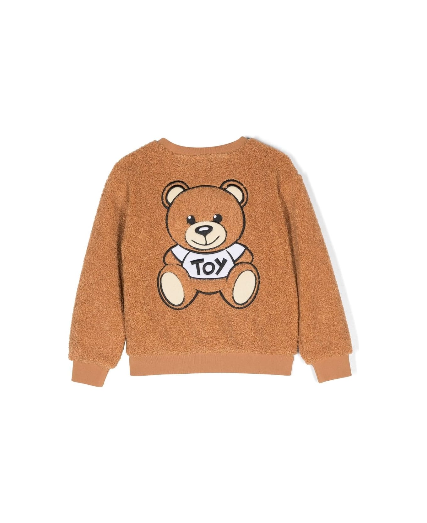 Moschino Teddy Bear Sweatshirt In Caramel Colour - BROWN