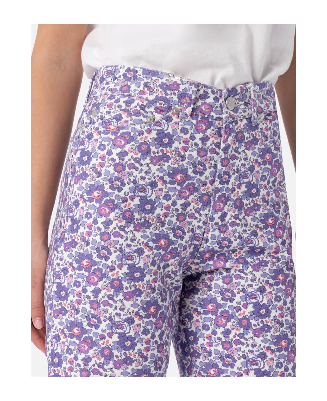 MC2 Saint Barth Woman Lilac Betsy Print Denim Belleville | Made With Liberty Fabric - LILAC