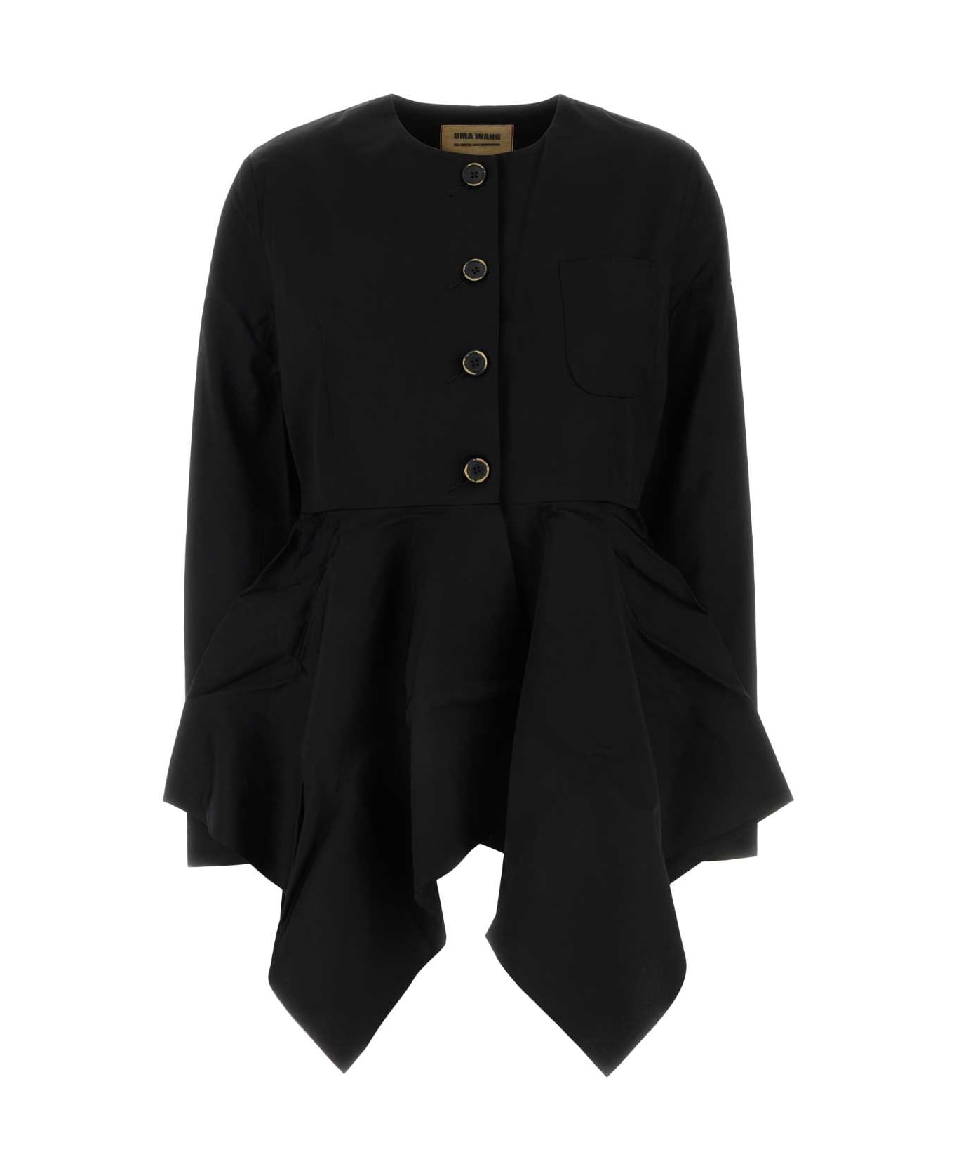 Uma Wang Black Viscose Blend Koney Jacket - BLACK