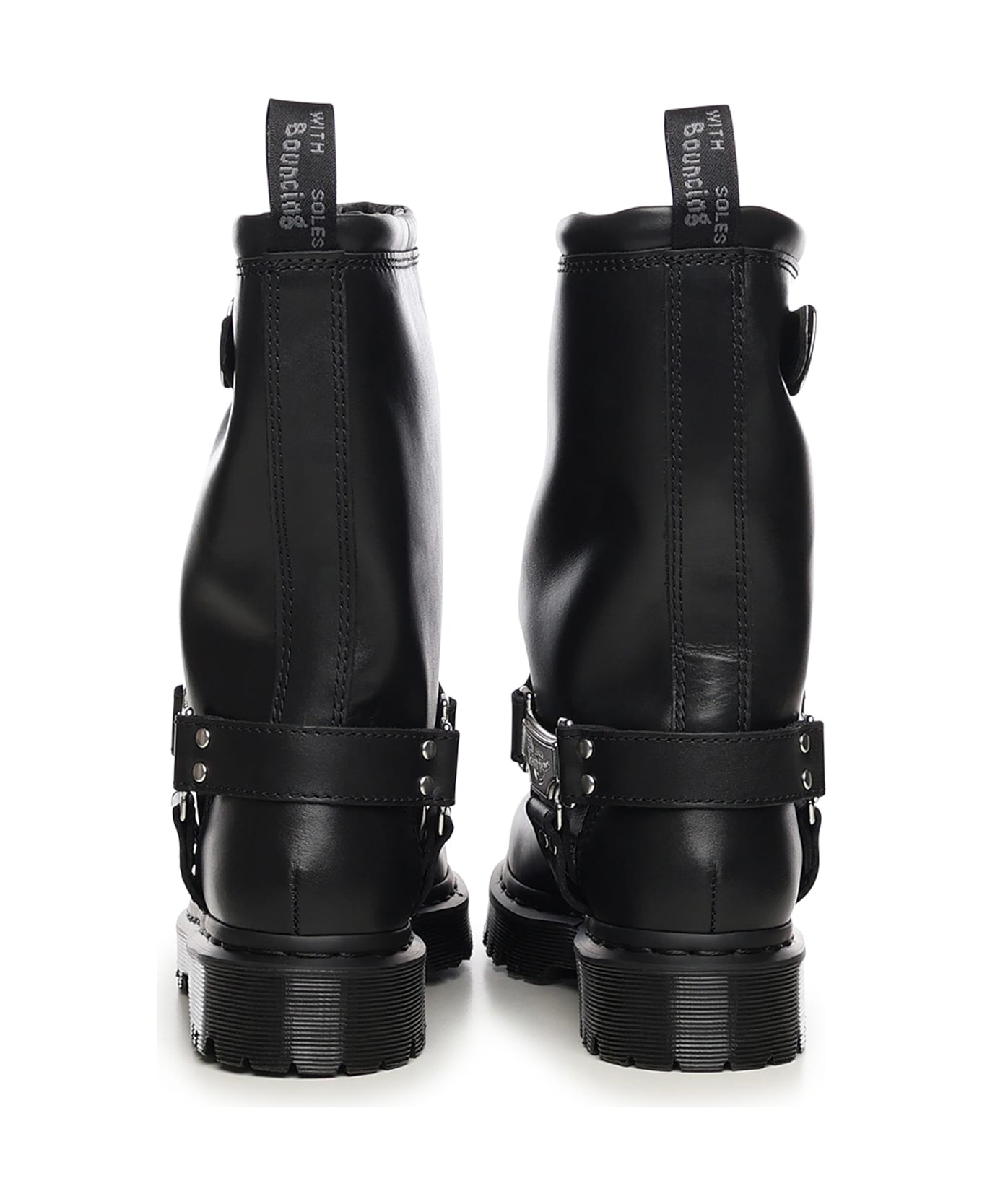 Dr. Martens Anistone Hi Leather Biker Boots - Black