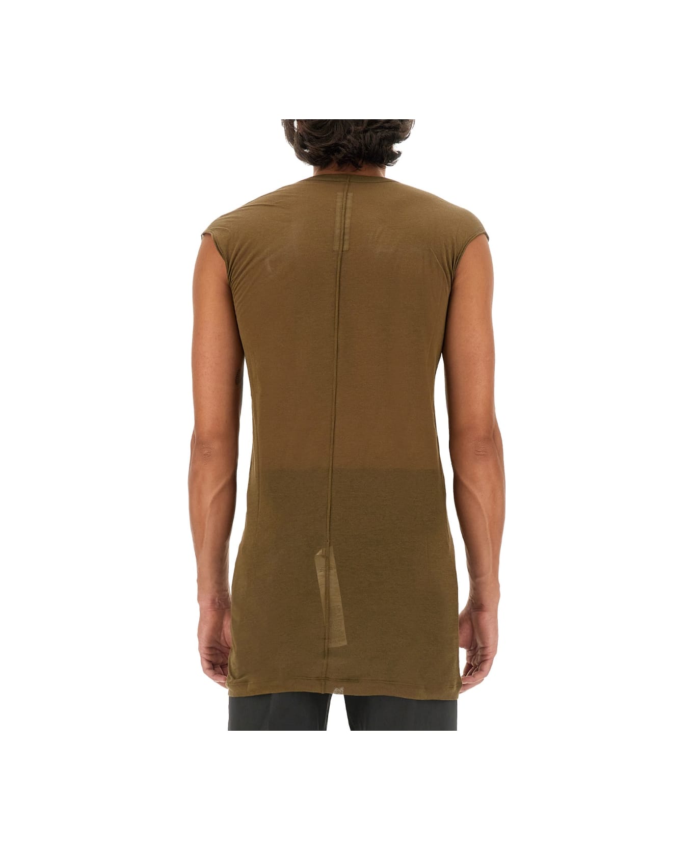 Rick Owens V-neck T-shirt - BROWN