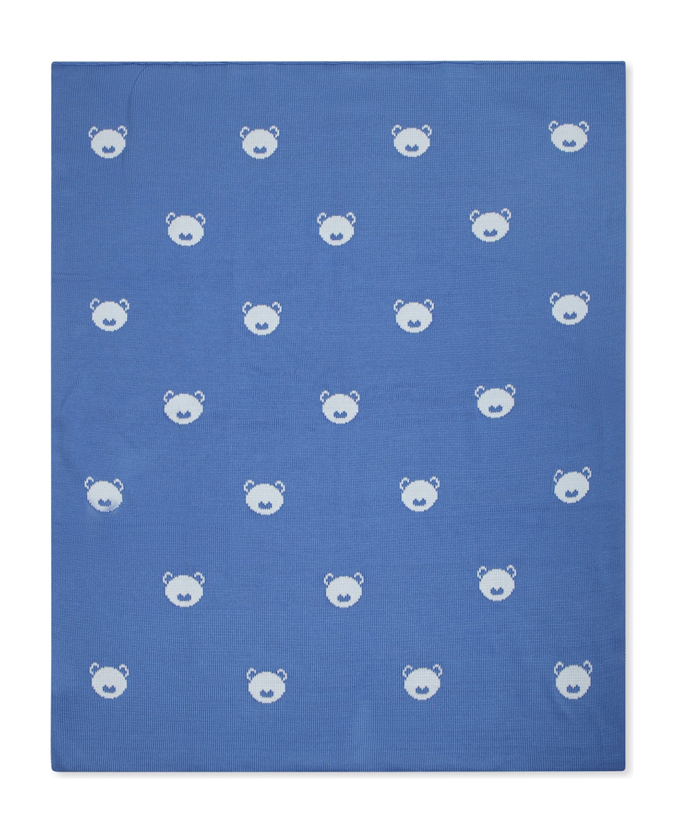 Little Bear Blue Blanket For Babyboy With Bear - Light Blue