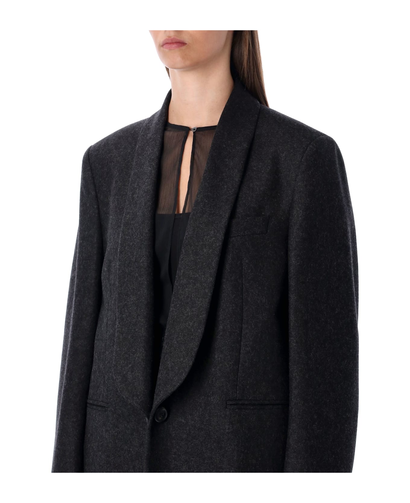 Our Legacy Long Water-repellent Wool Supper Coat - GRANITE GREY