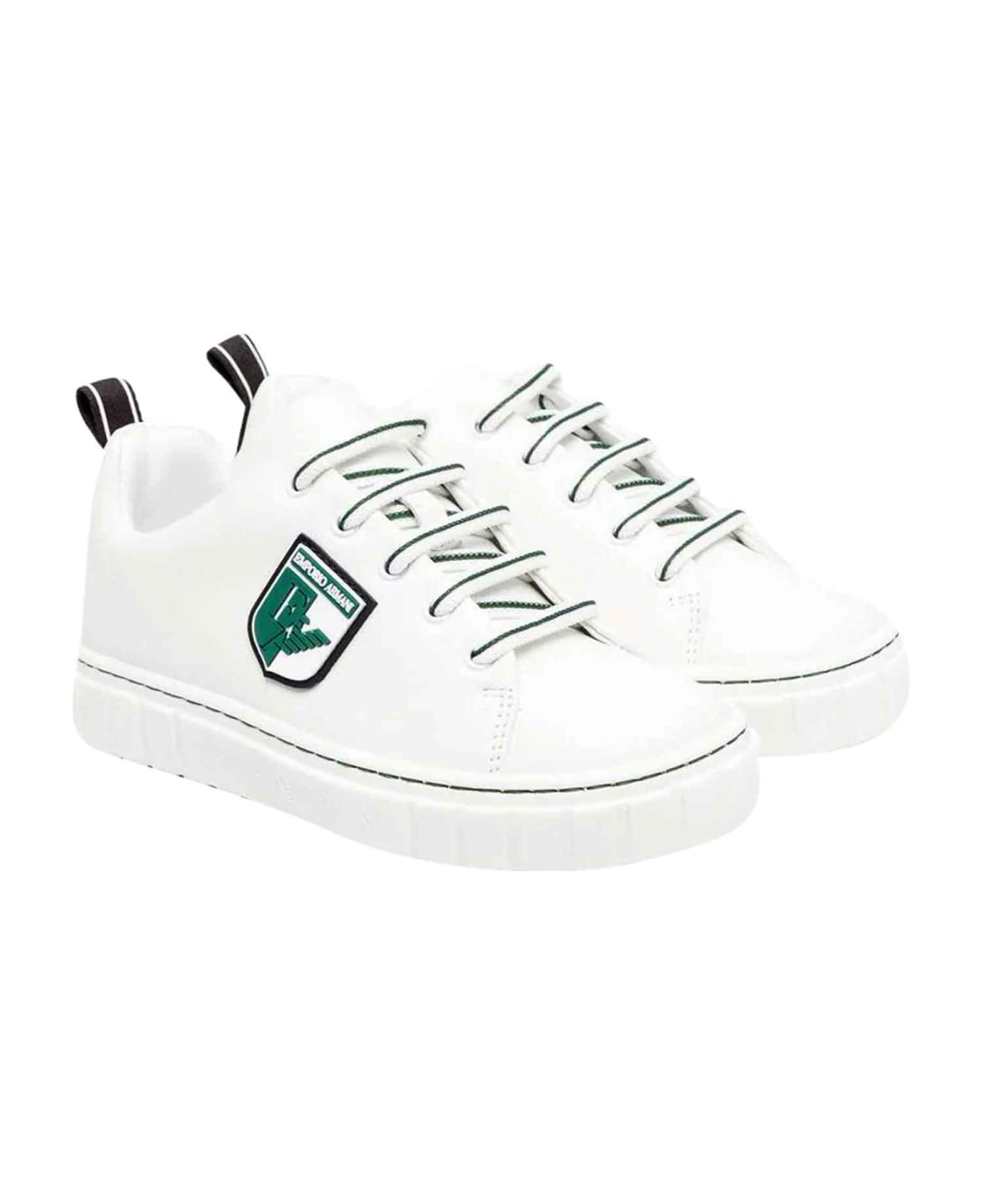 Emporio Armani White Sneakers Teen Unisex - Bianco
