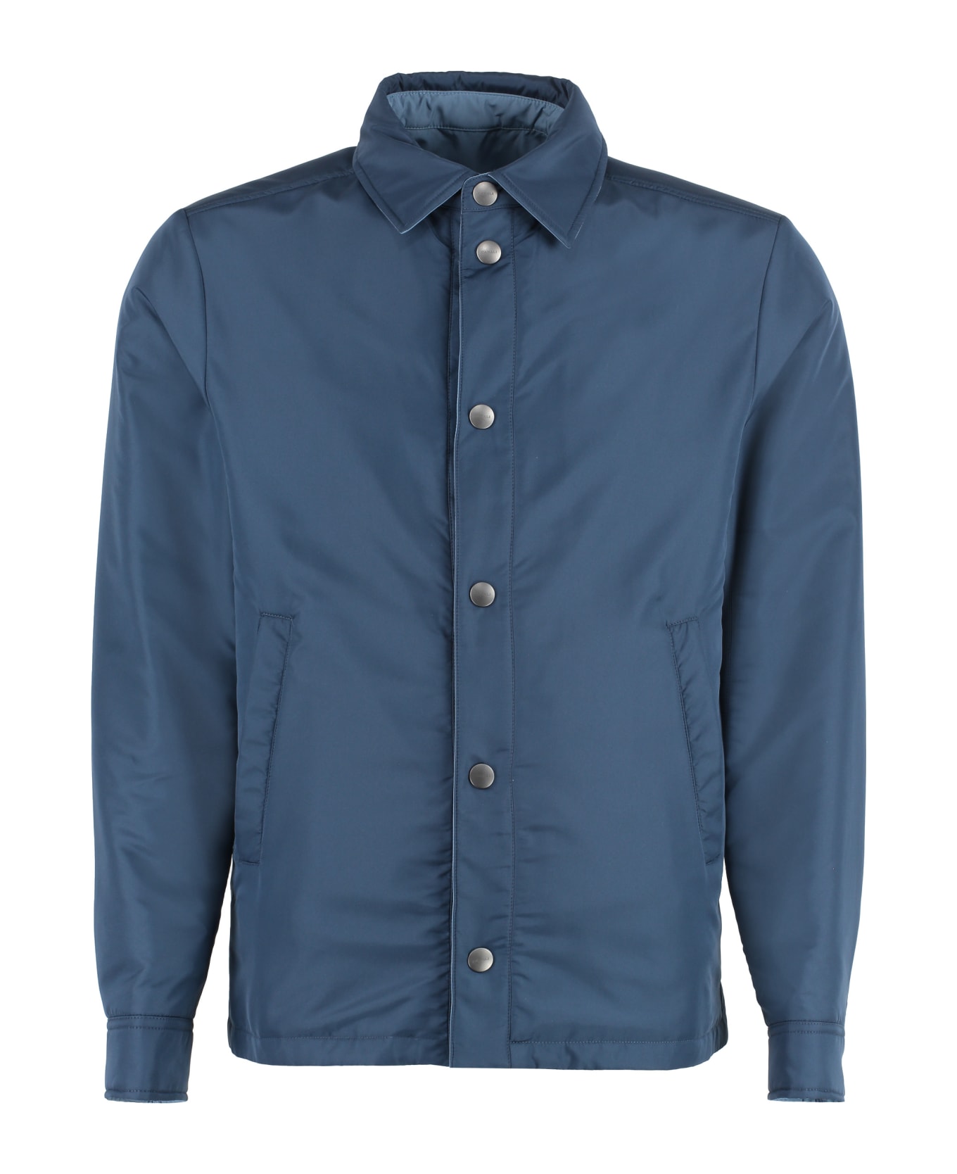 Canali Techno Fabric Jacket - blue