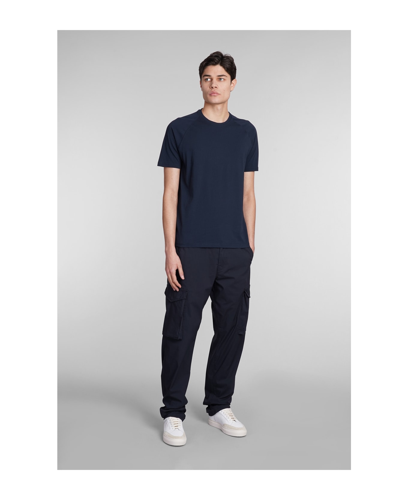 Aspesi Navy Blue Cotton T-shirt - blue