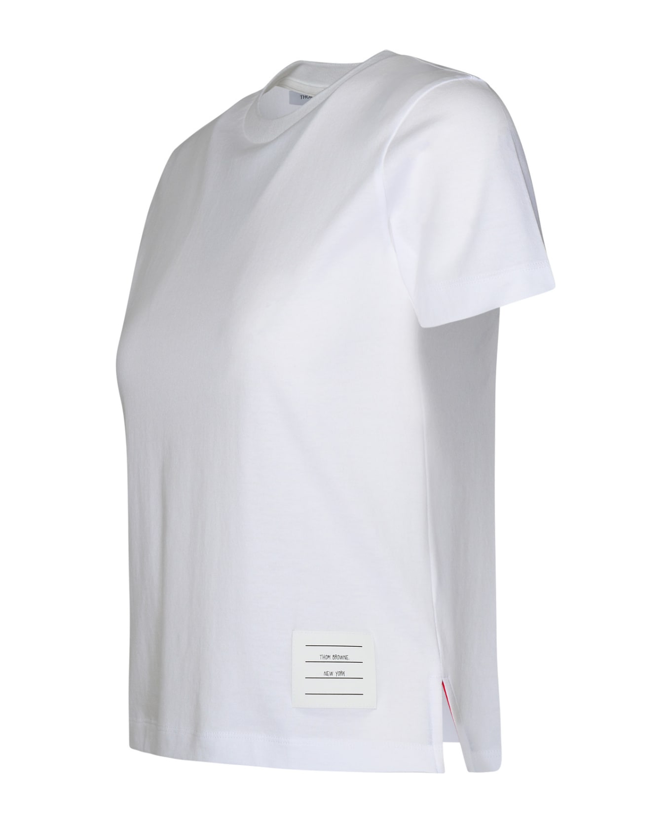 Thom Browne 'relaxed' White Cotton T-shirt - White