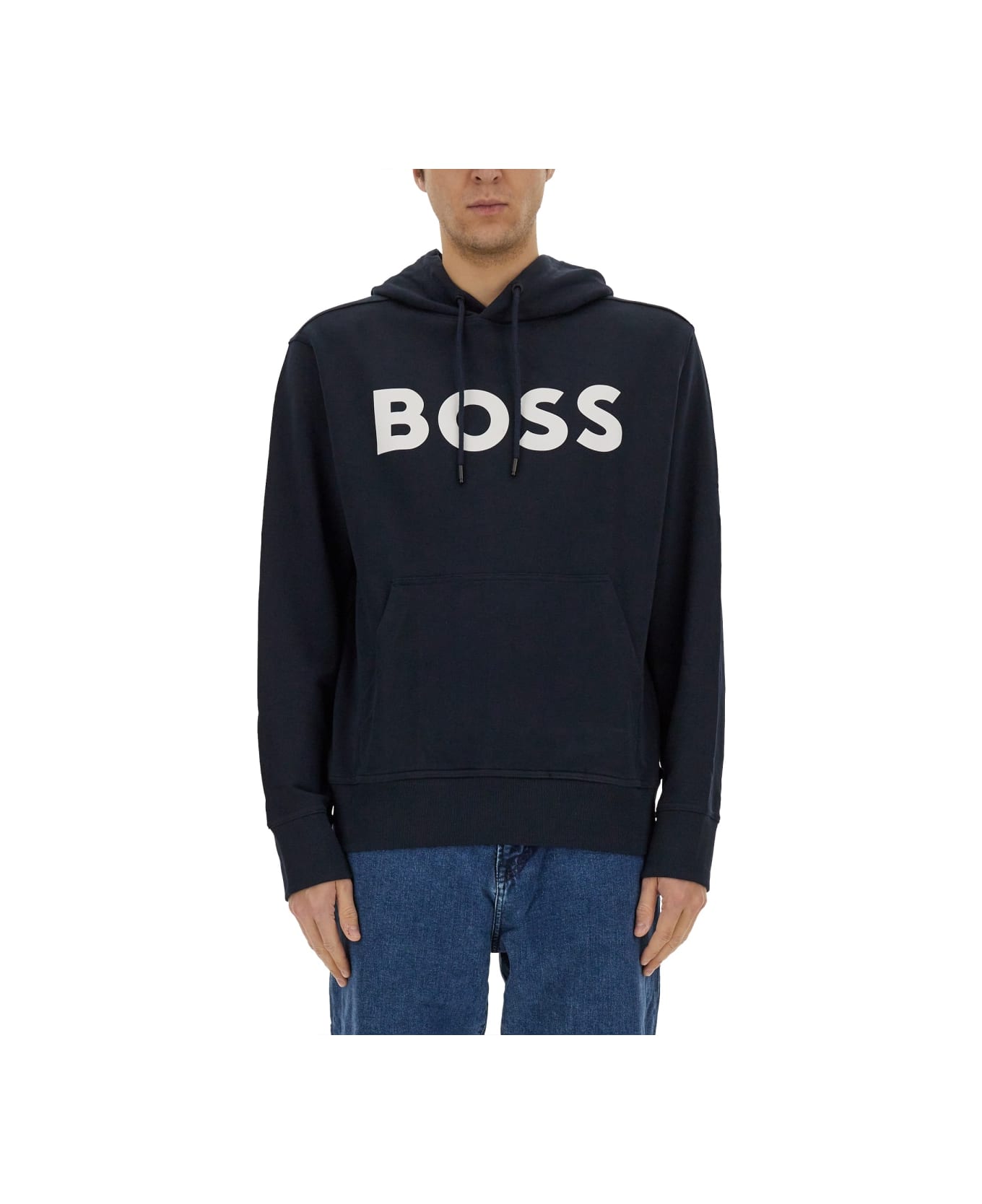 Hugo Boss Sweatshirt With Logo - BLUE