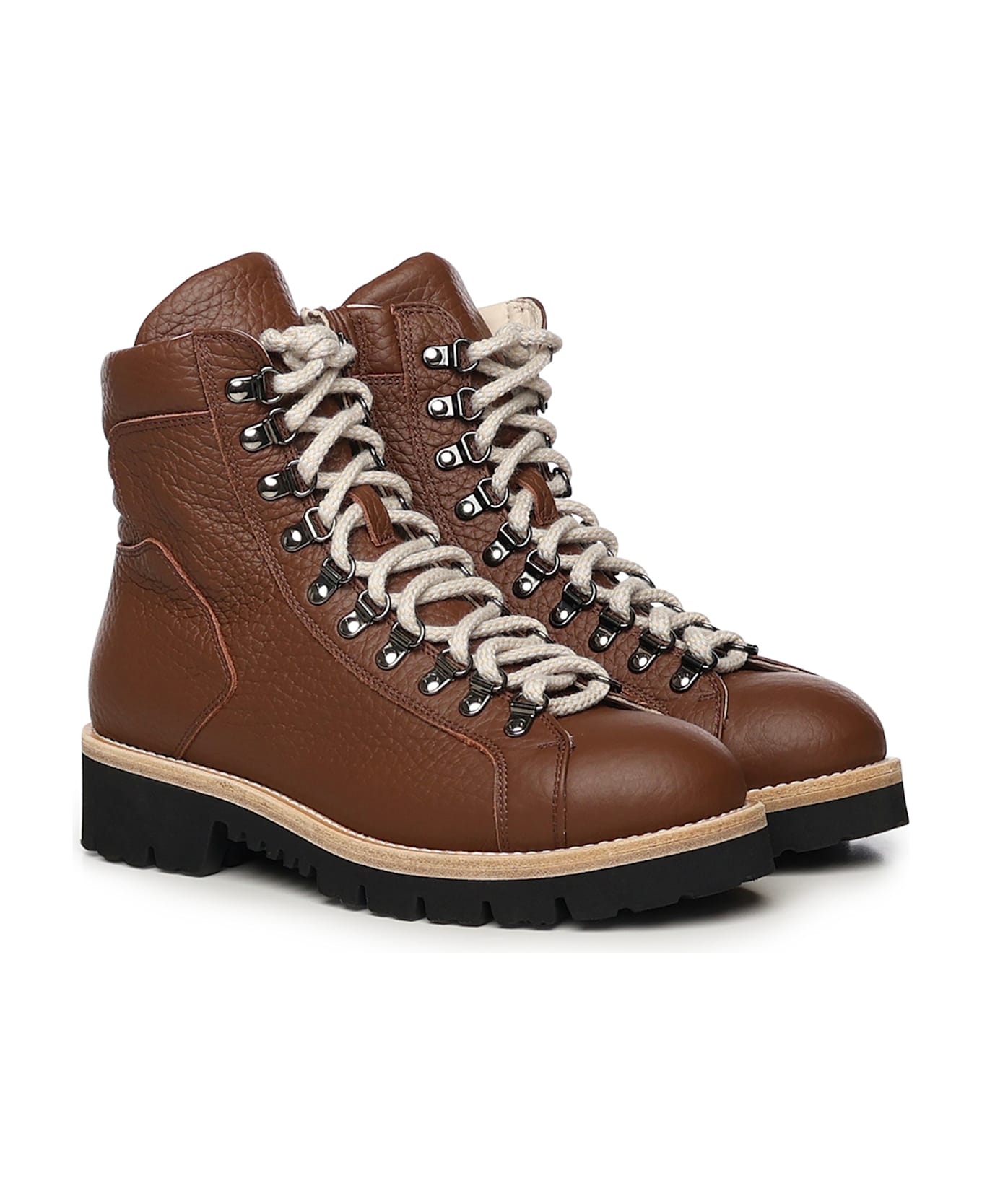 Eleventy Leather Boots - Brown