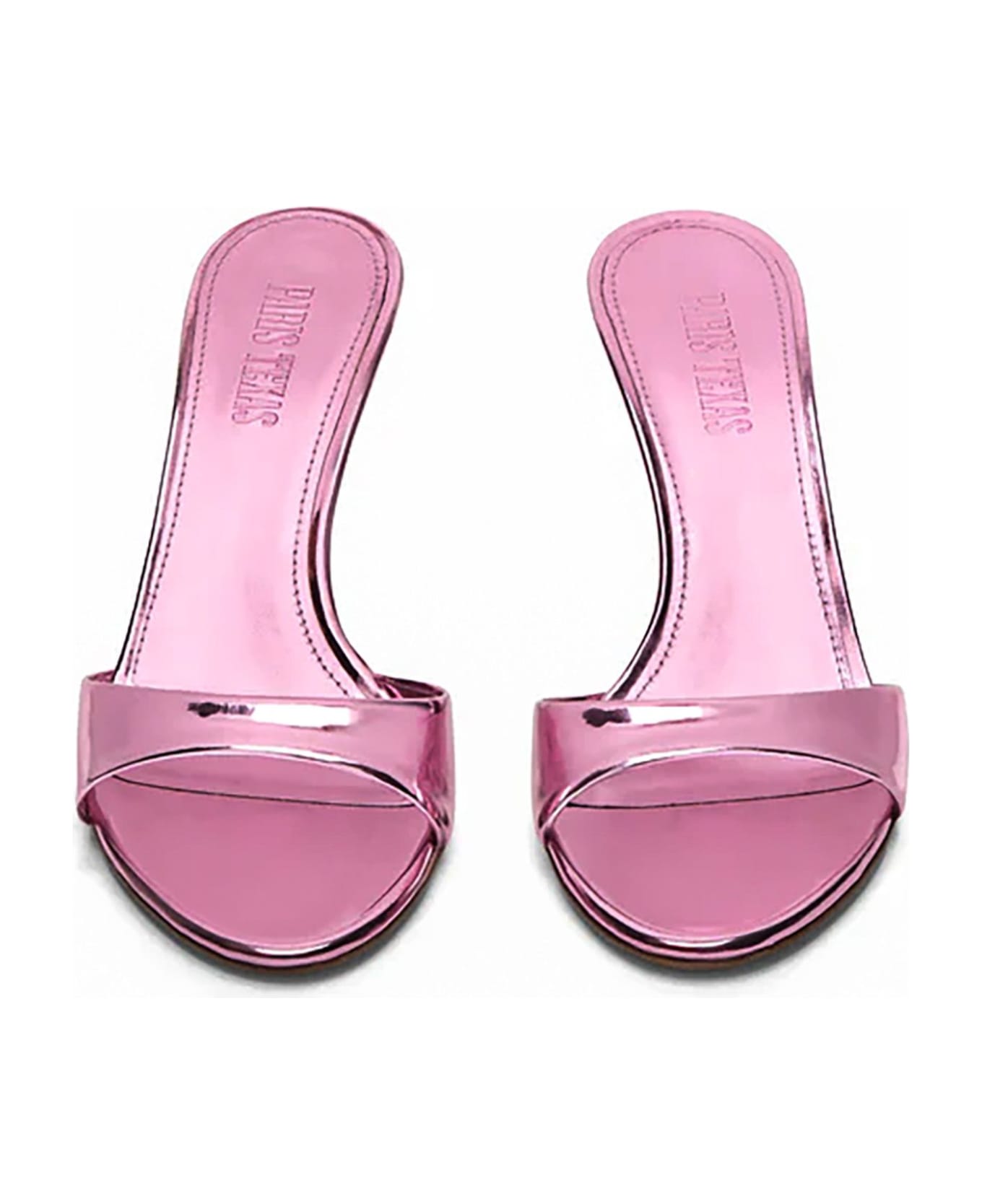 Paris Texas Pink Mirrored Leather Lidia Mule - Pink サンダル