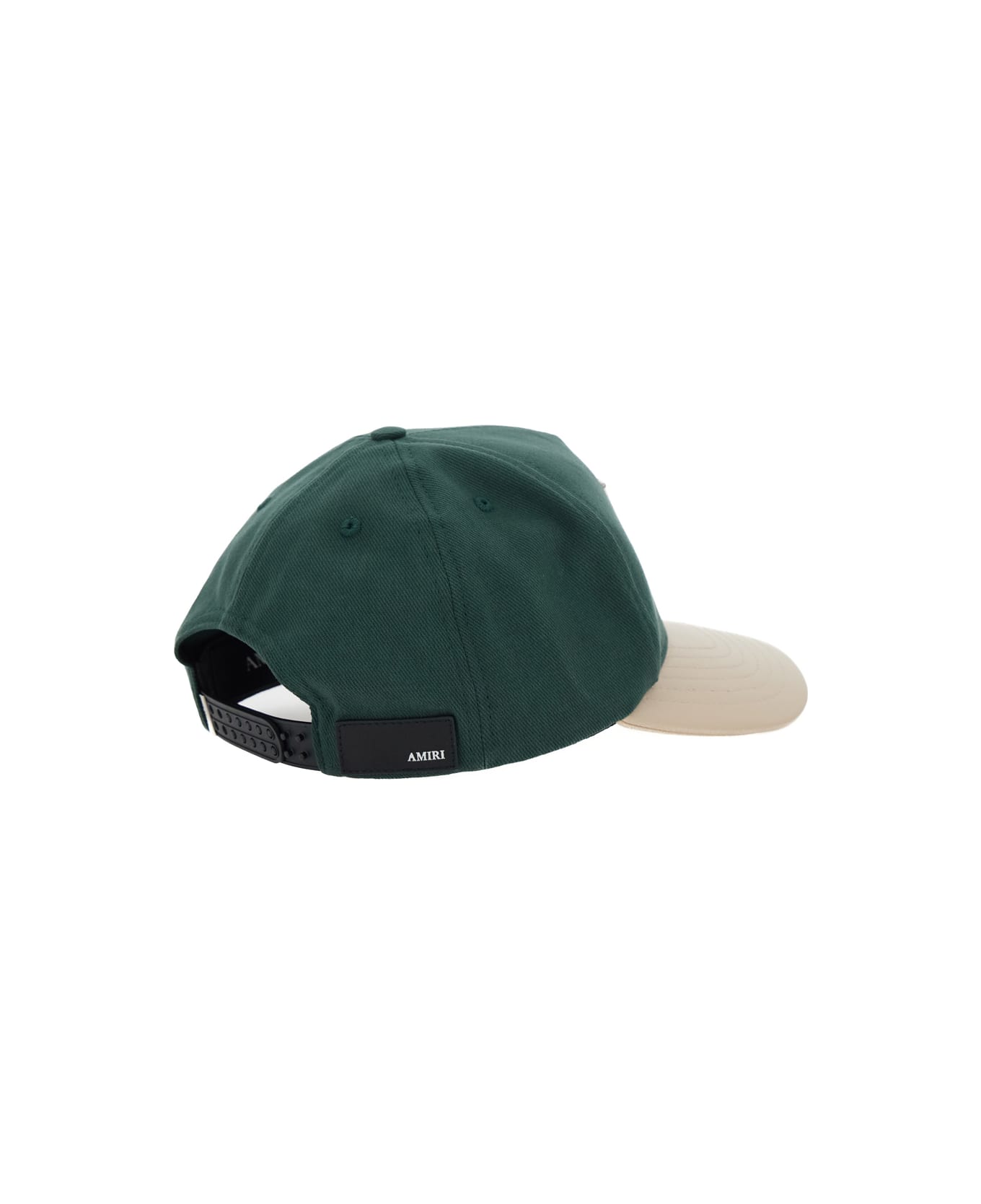 AMIRI Green Baseball Cap With Contrasting Brim And Logo Embroidery On The Front In Cotton Man - Green