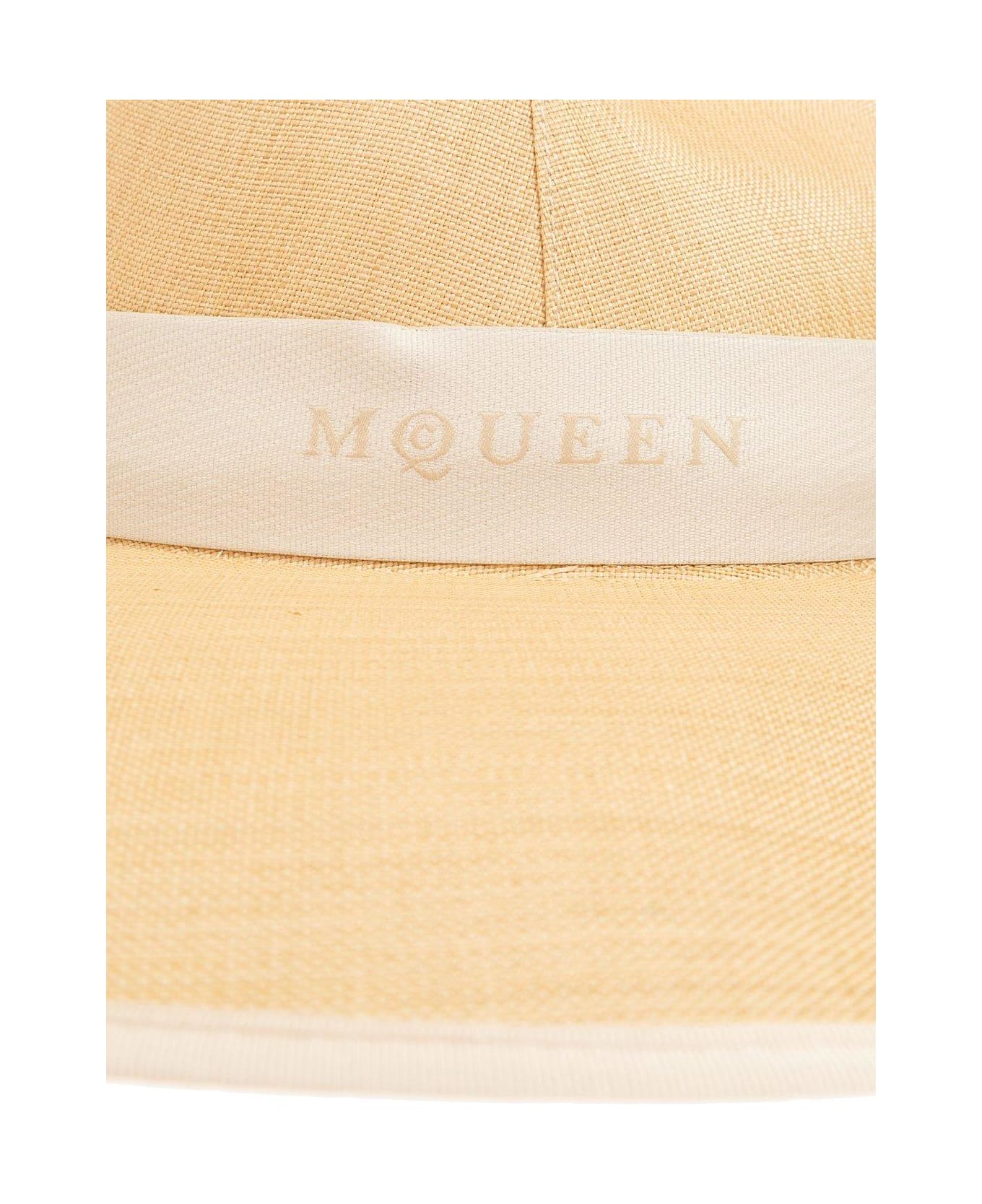 Alexander McQueen Bow-detailed Wide Brim Trilby - NEUTRALS