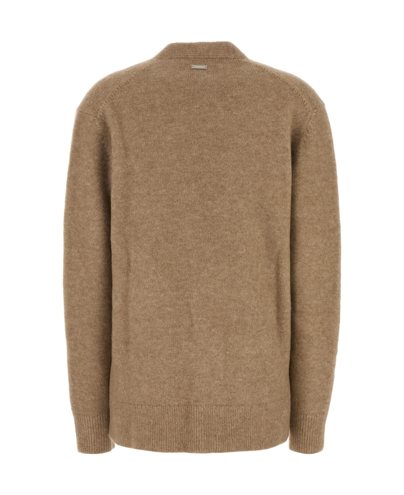 Ferragamo Camel Stretch Alpaca Blend Oversize Cardigan - NUDE