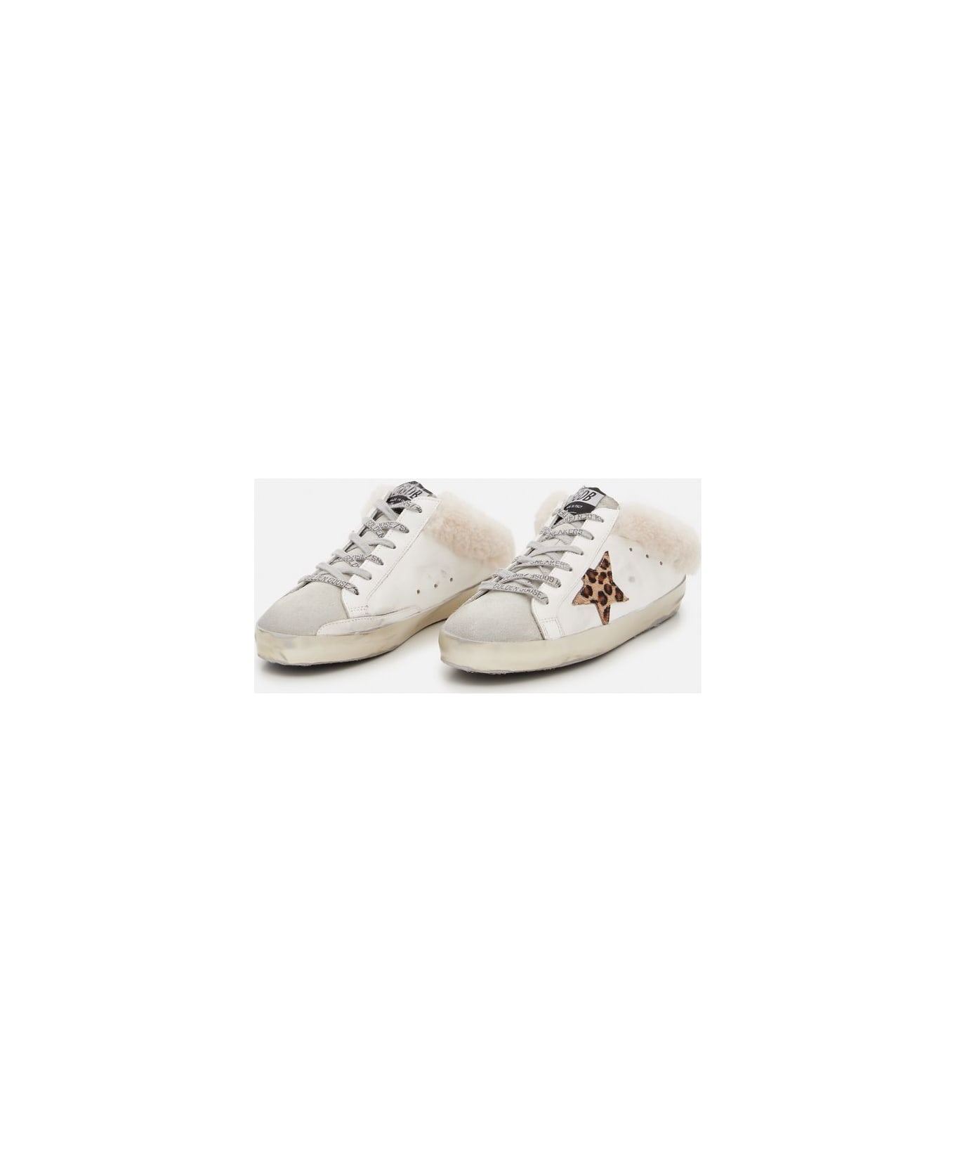 Golden Goose Superstar Leather Sabot - WHITE/BROWN