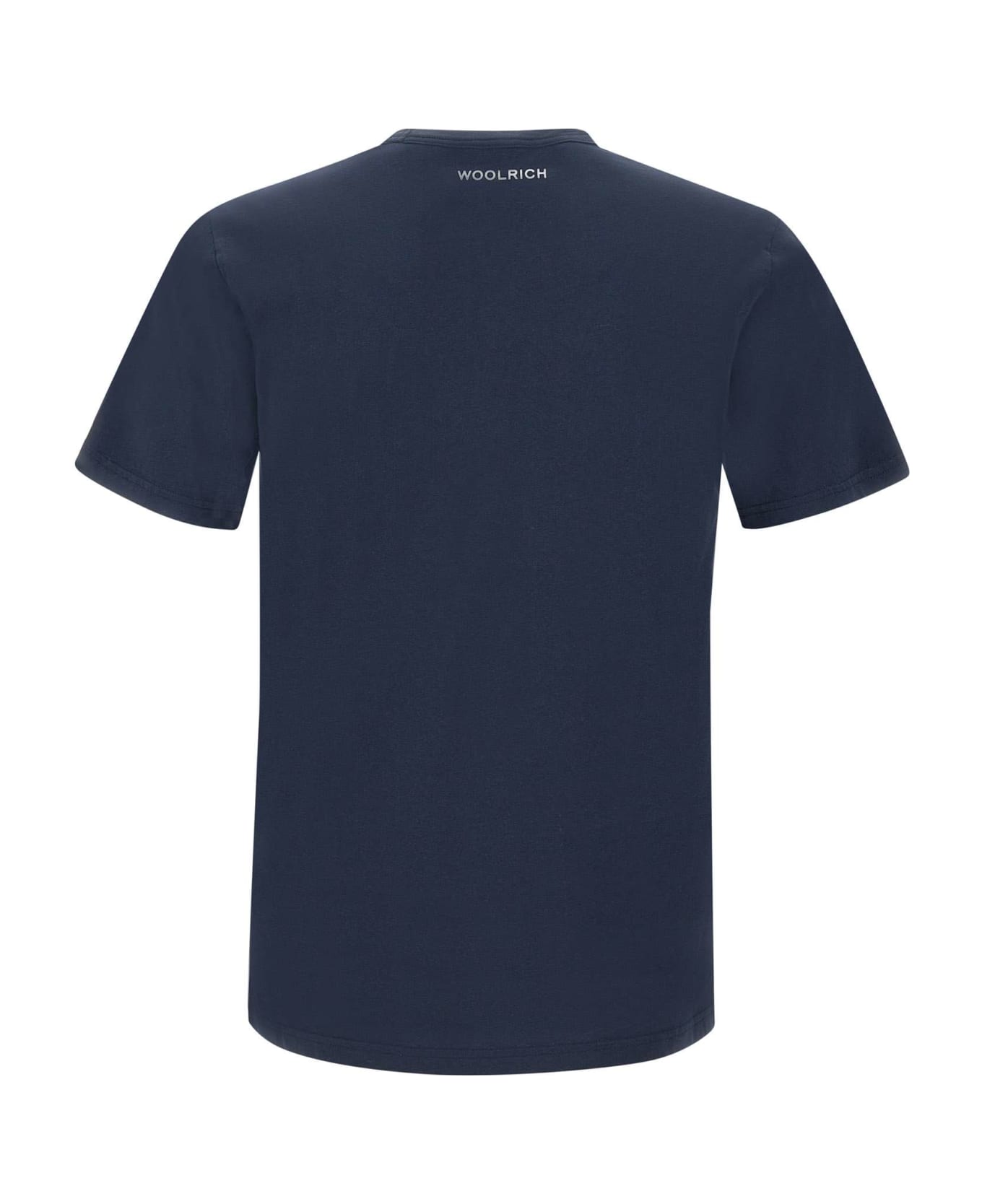 Woolrich "boat" Cotton T-shirt - BLUE シャツ