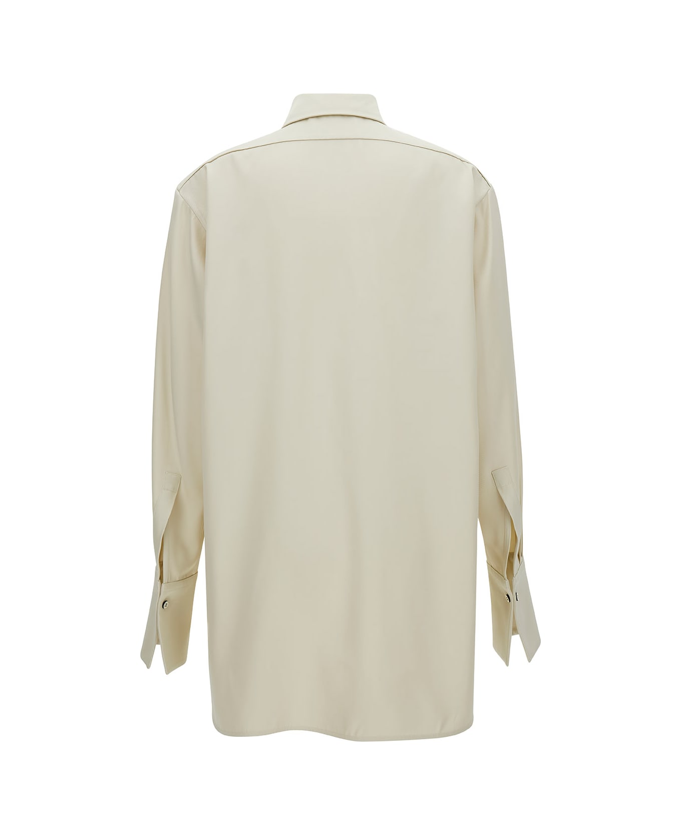Jil Sander Beige Shirt With Classic Collar And Concealed Closure In Silk Woman - Beige