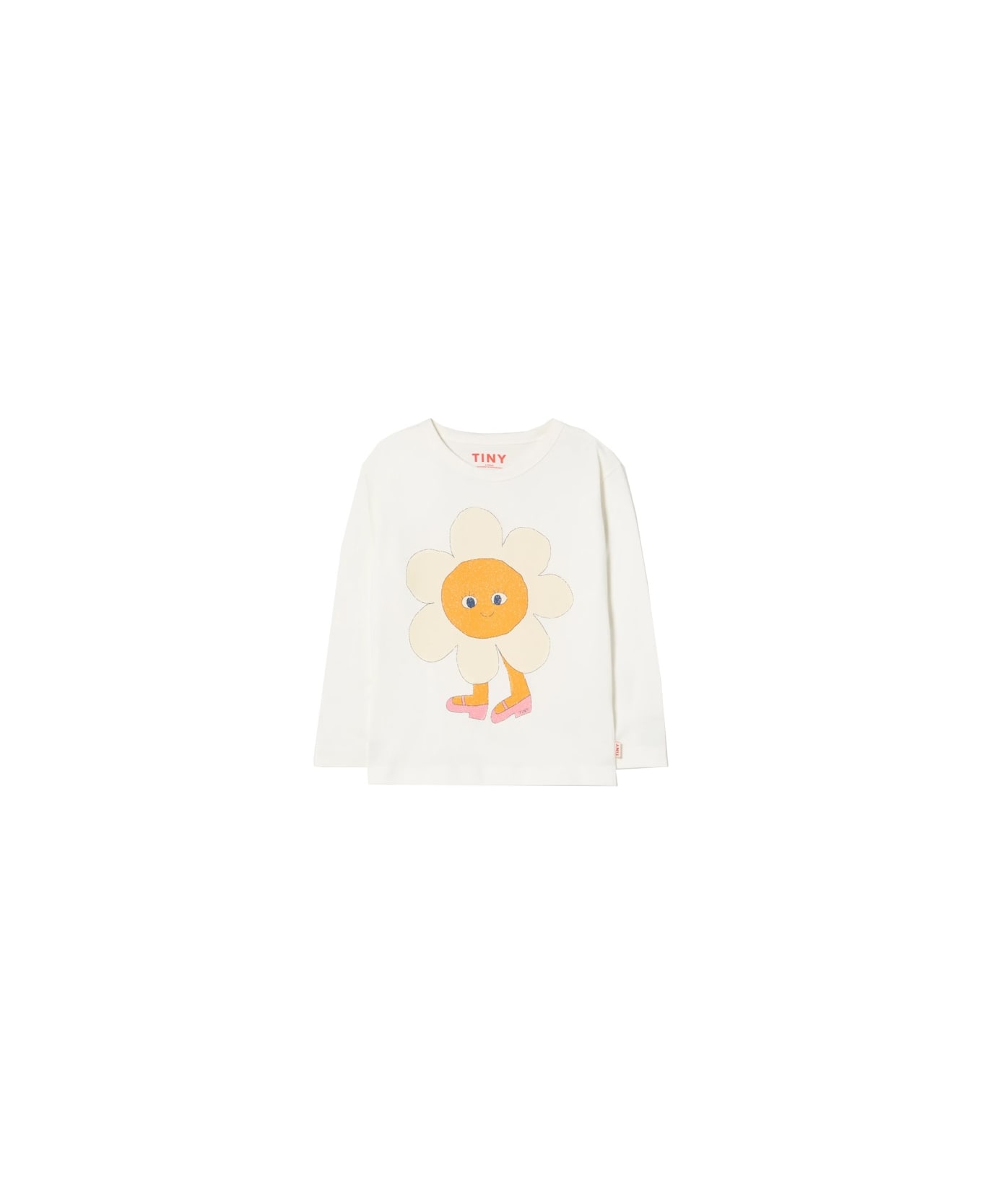 TinyCottons "flower" T-shirt - WHITE