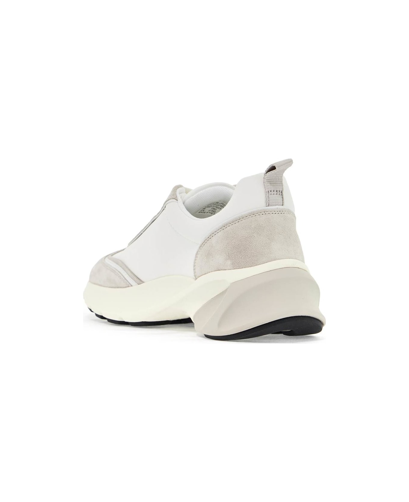 Tory Burch Good Luck Leather Sneakers - BIANCO / BIANCO / FOSSIL STONE (White)