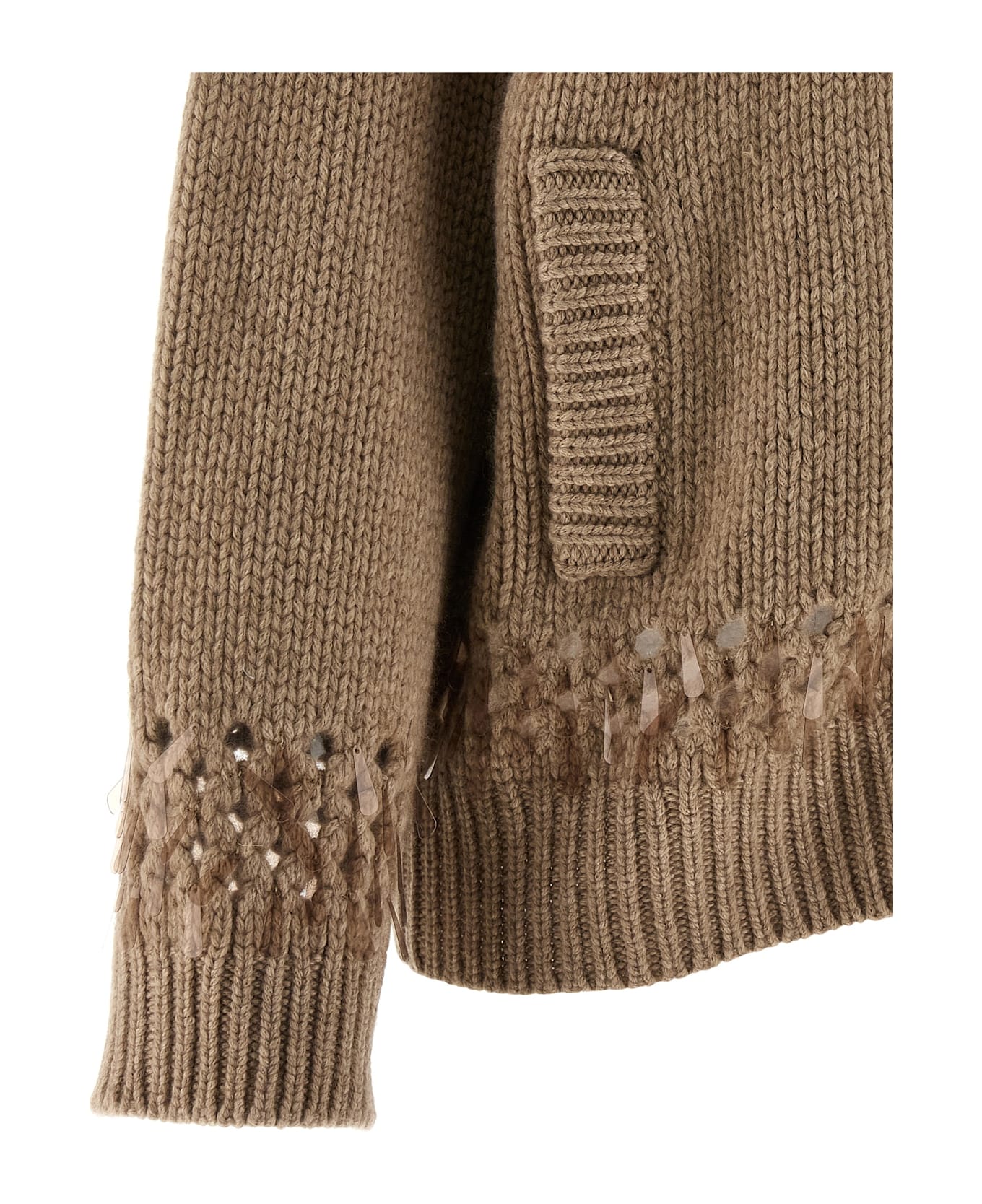 Brunello Cucinelli Drop Sequin Cardigan - Beige