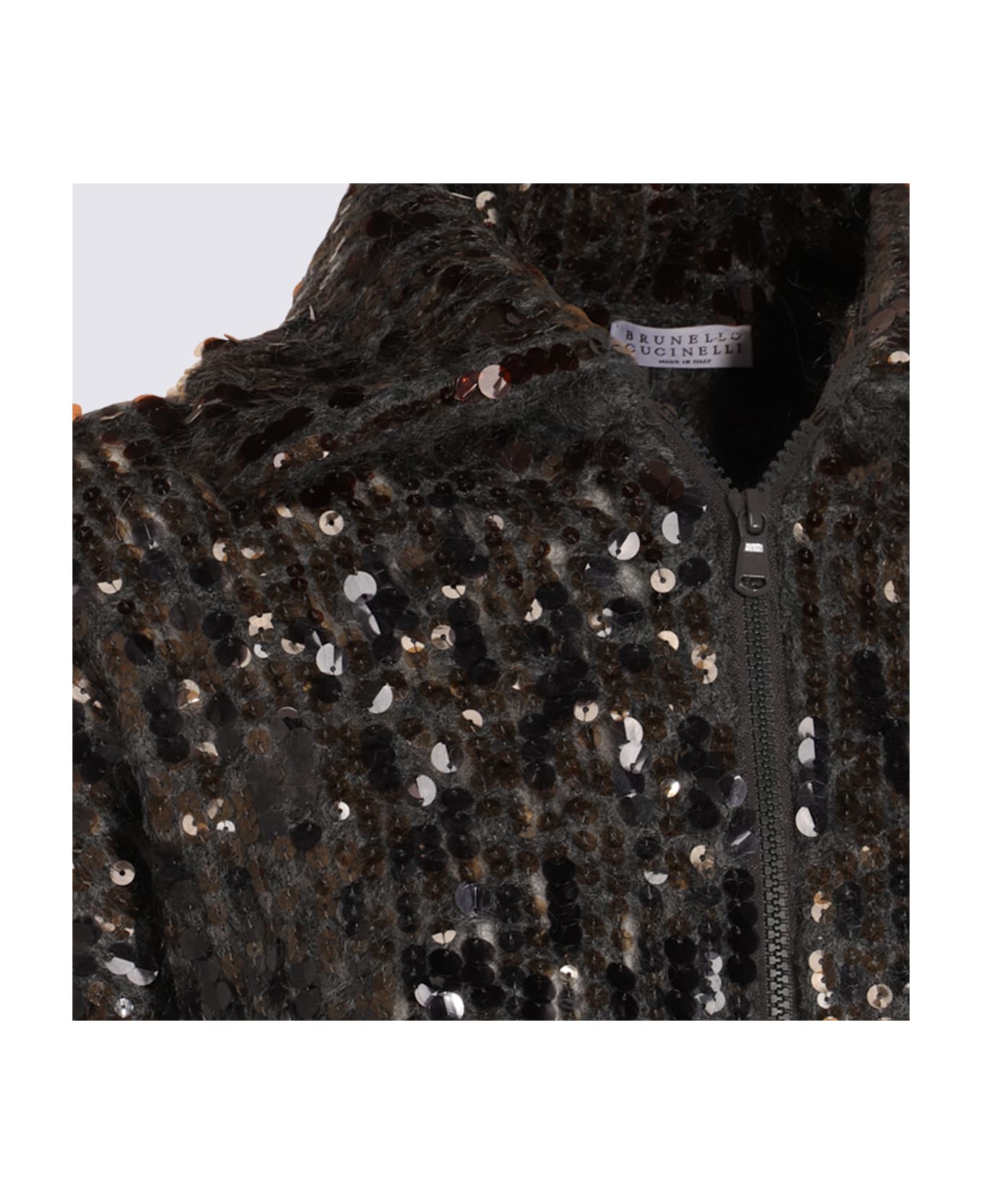 Brunello Cucinelli Dark Grey Wool Knitwear - Grey