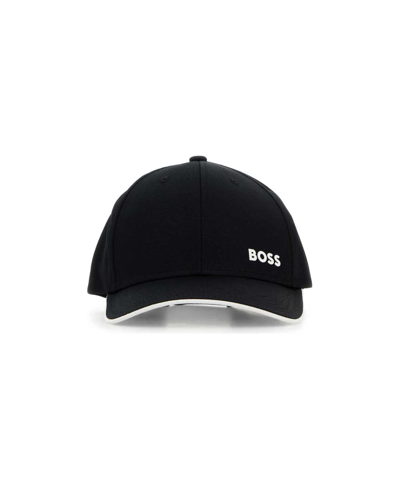 Hugo Boss Black Cotton Baseball Cap - BLACK