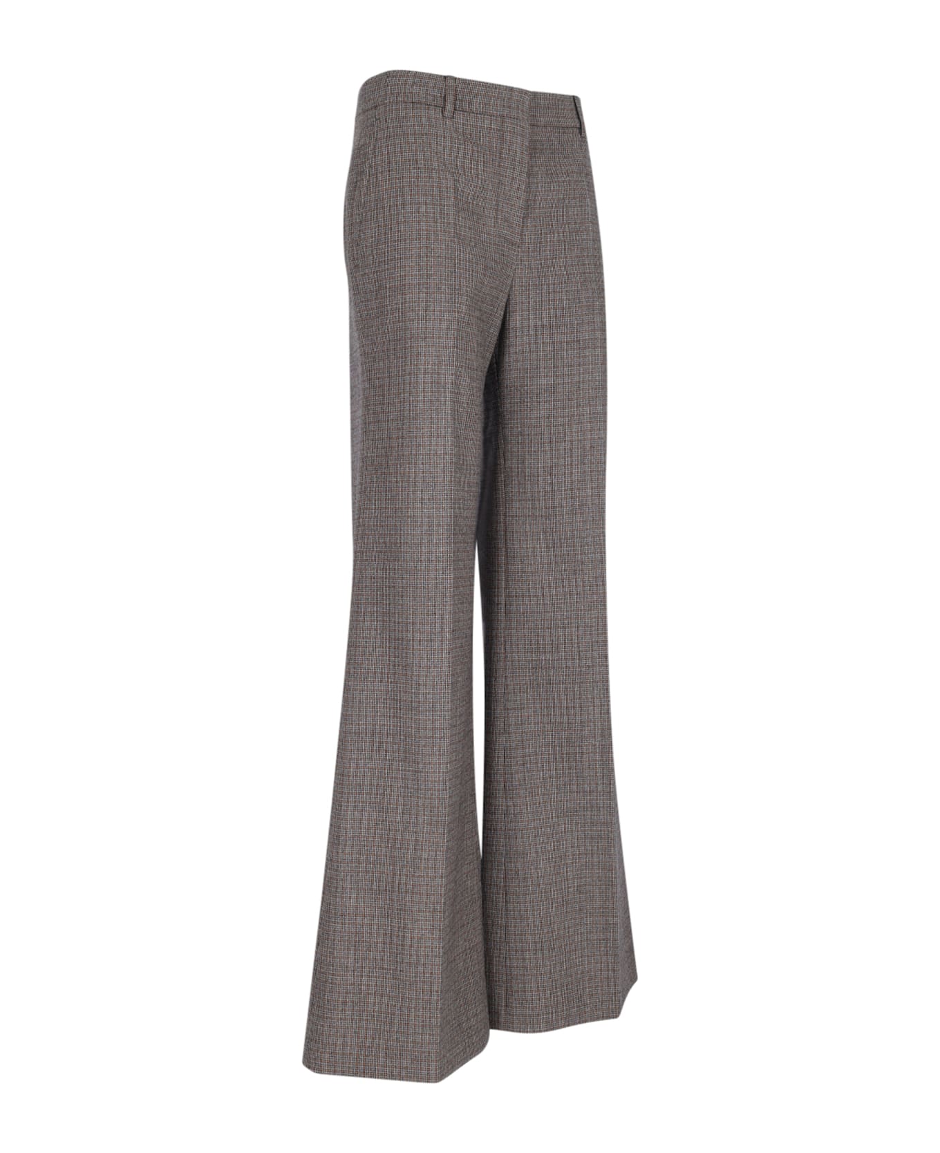Stella McCartney Embroidered Wool Palazzo Pant - CAMEL GREY