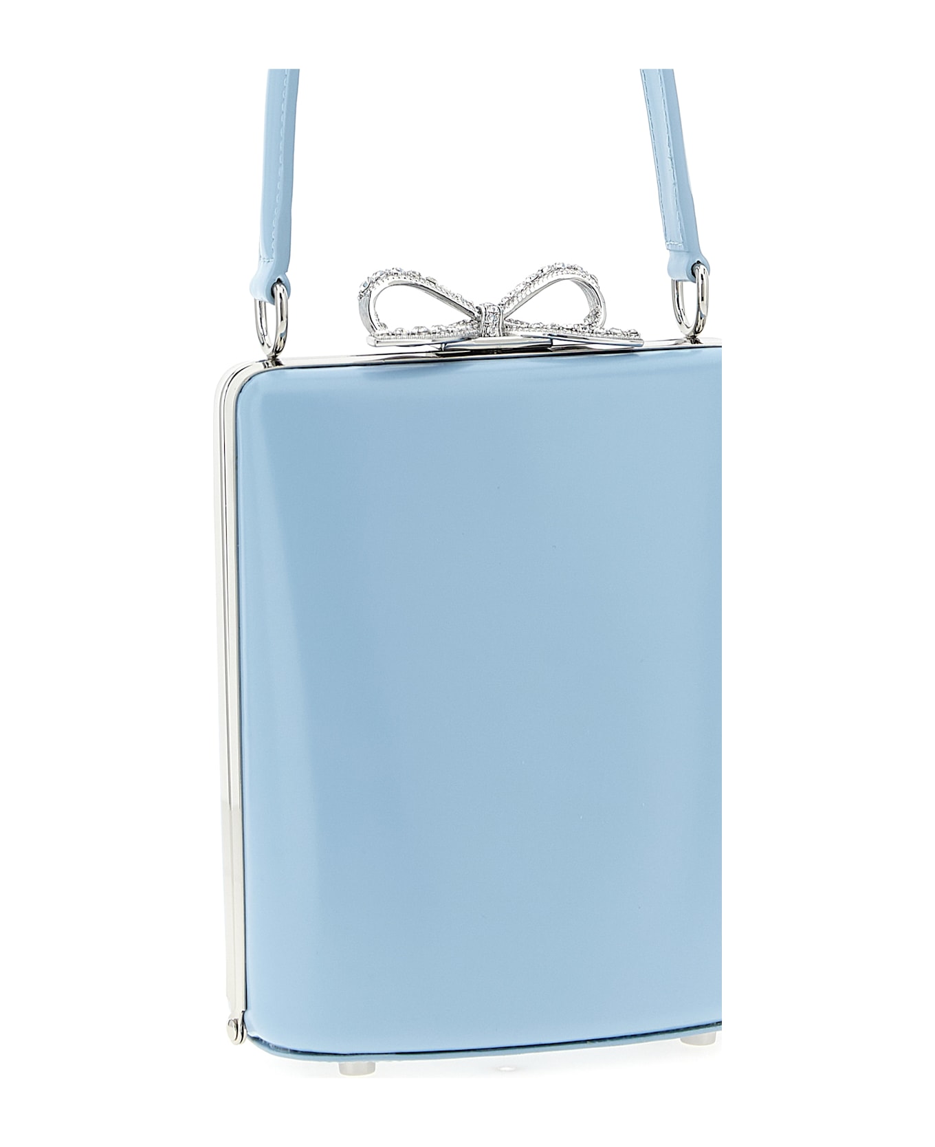 self-portrait 
blue Leather Bag
 Handbag - Light Blue