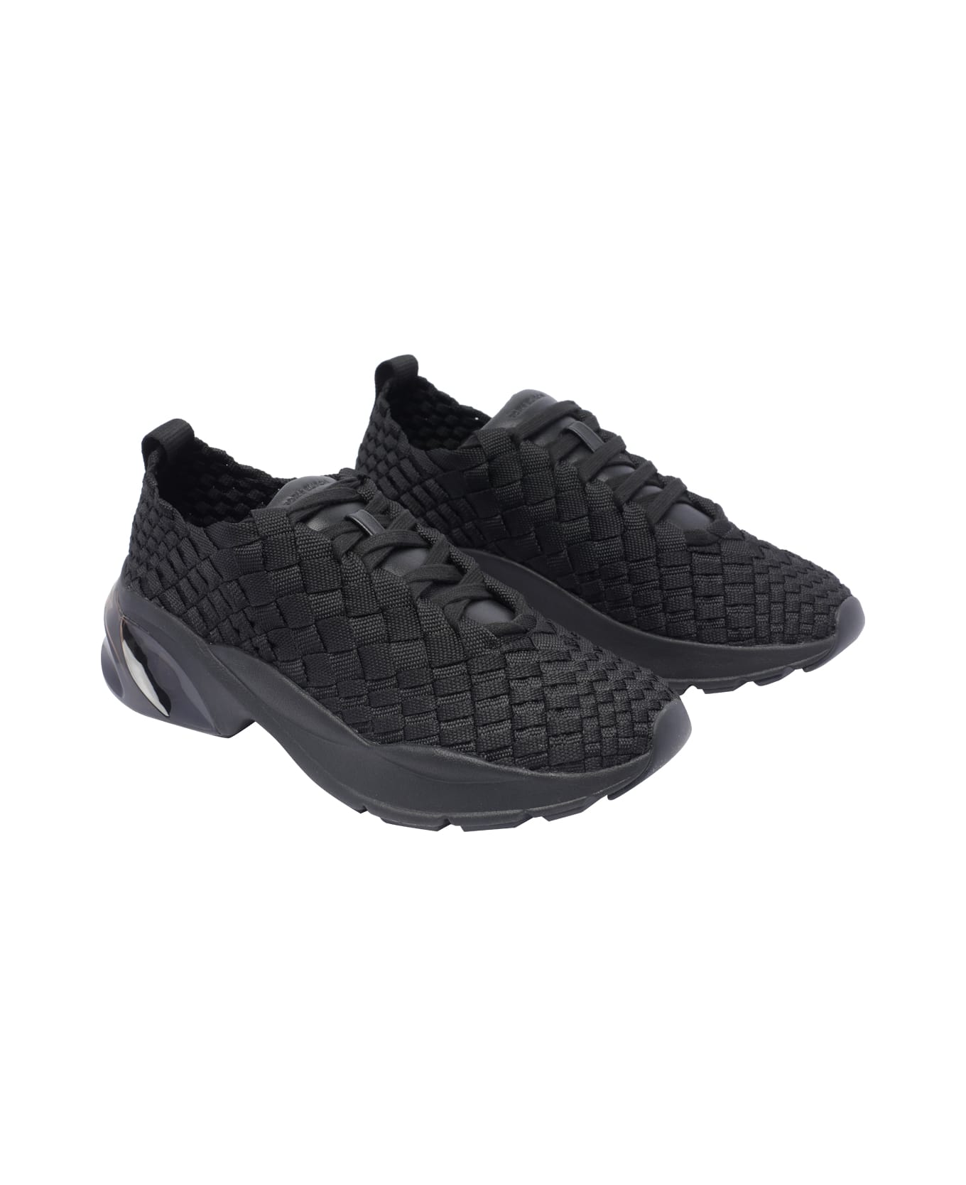 Tory Burch Good Luck Woven Trainers - Black