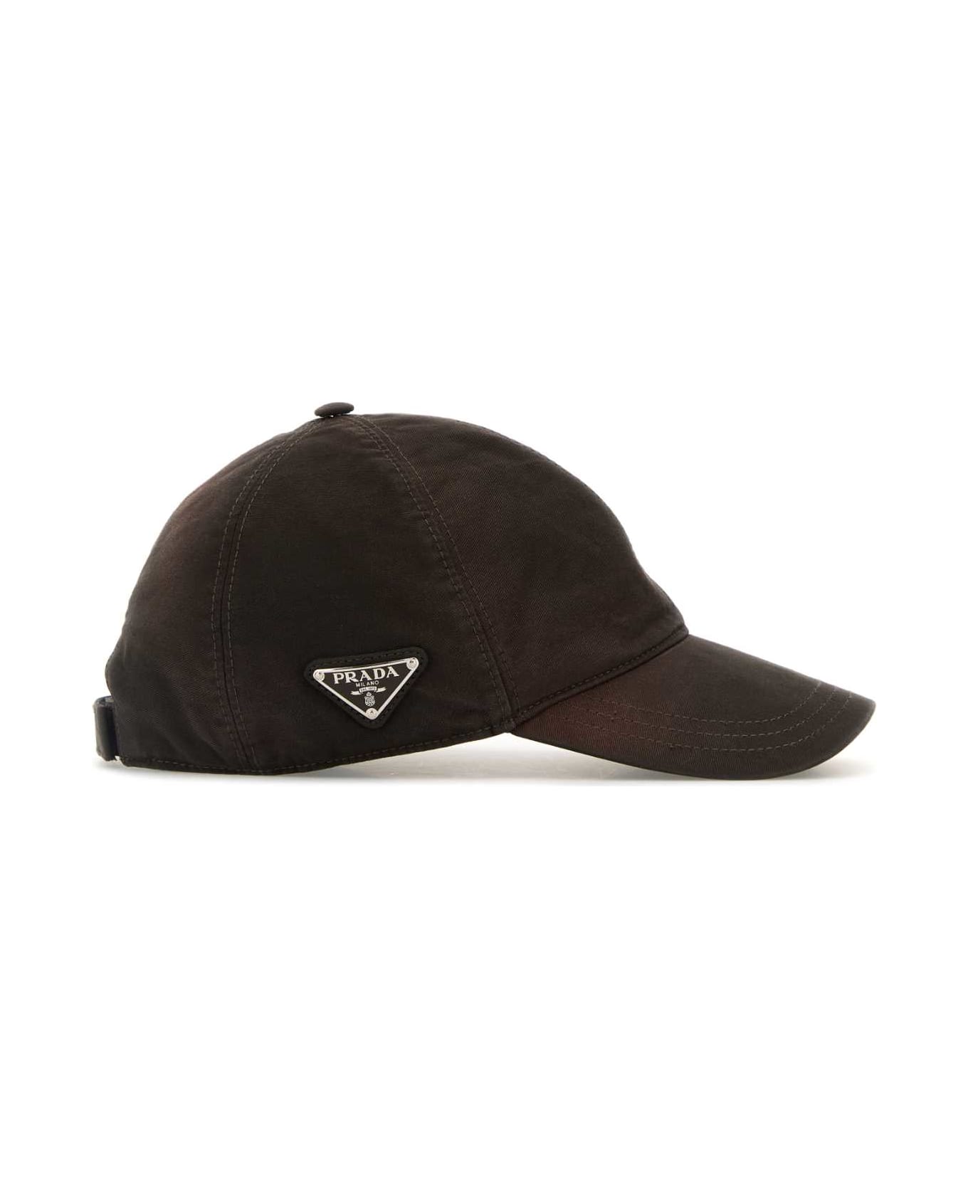 Prada Brown Cotton Baseball Cap - EBANO