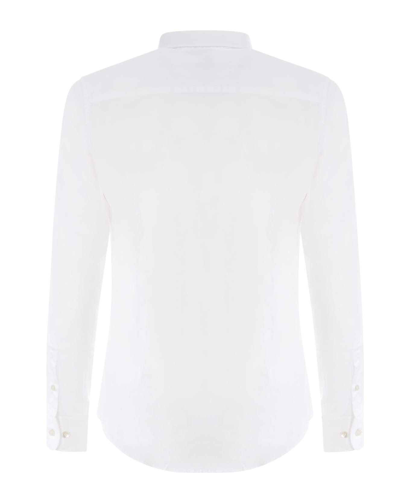 Emporio Armani Shirt Emporio Armani In Stretch Cotton Available Store Pompei - Bianco