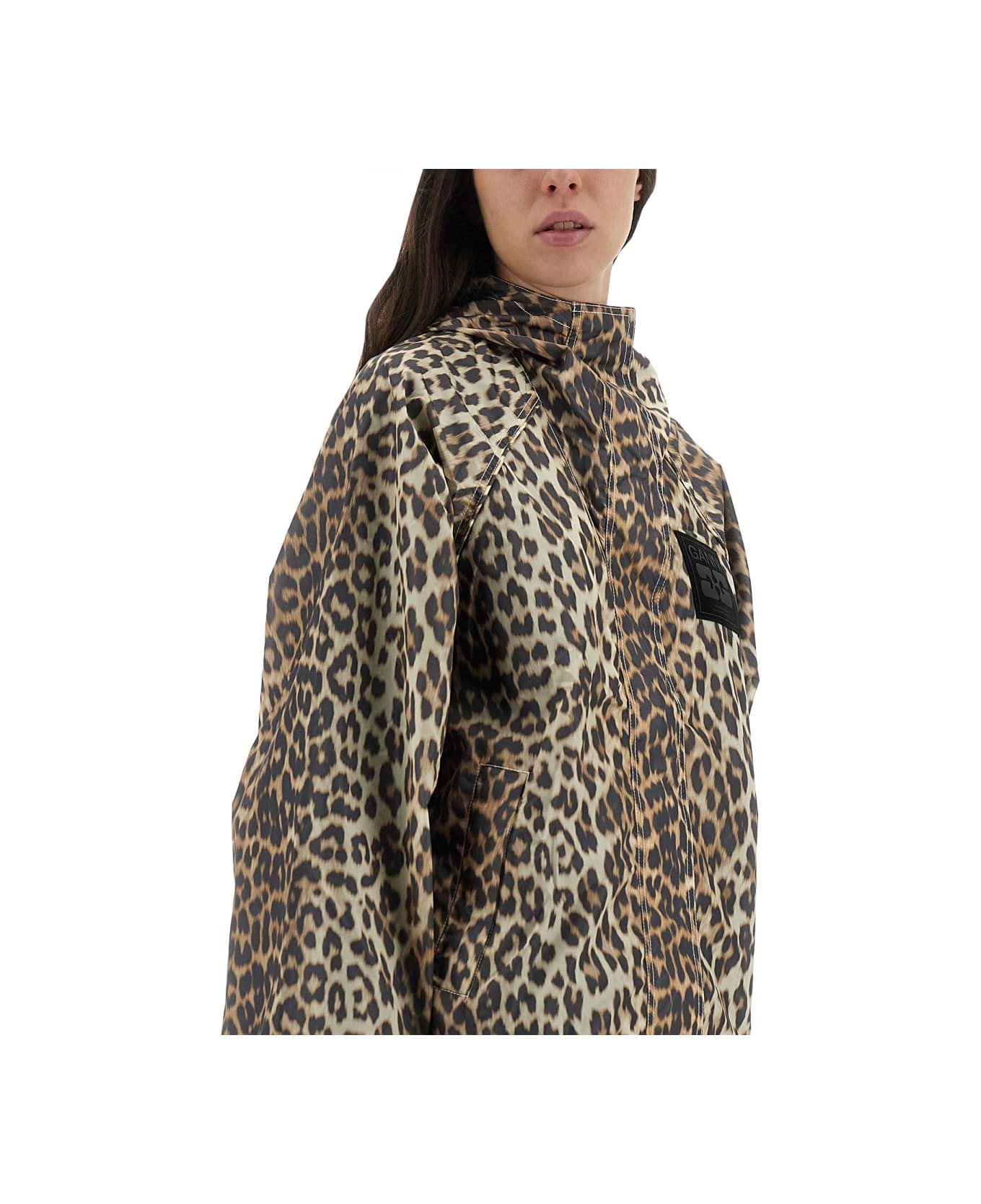 Ganni Leopard Print Jacket - ANIMALIER