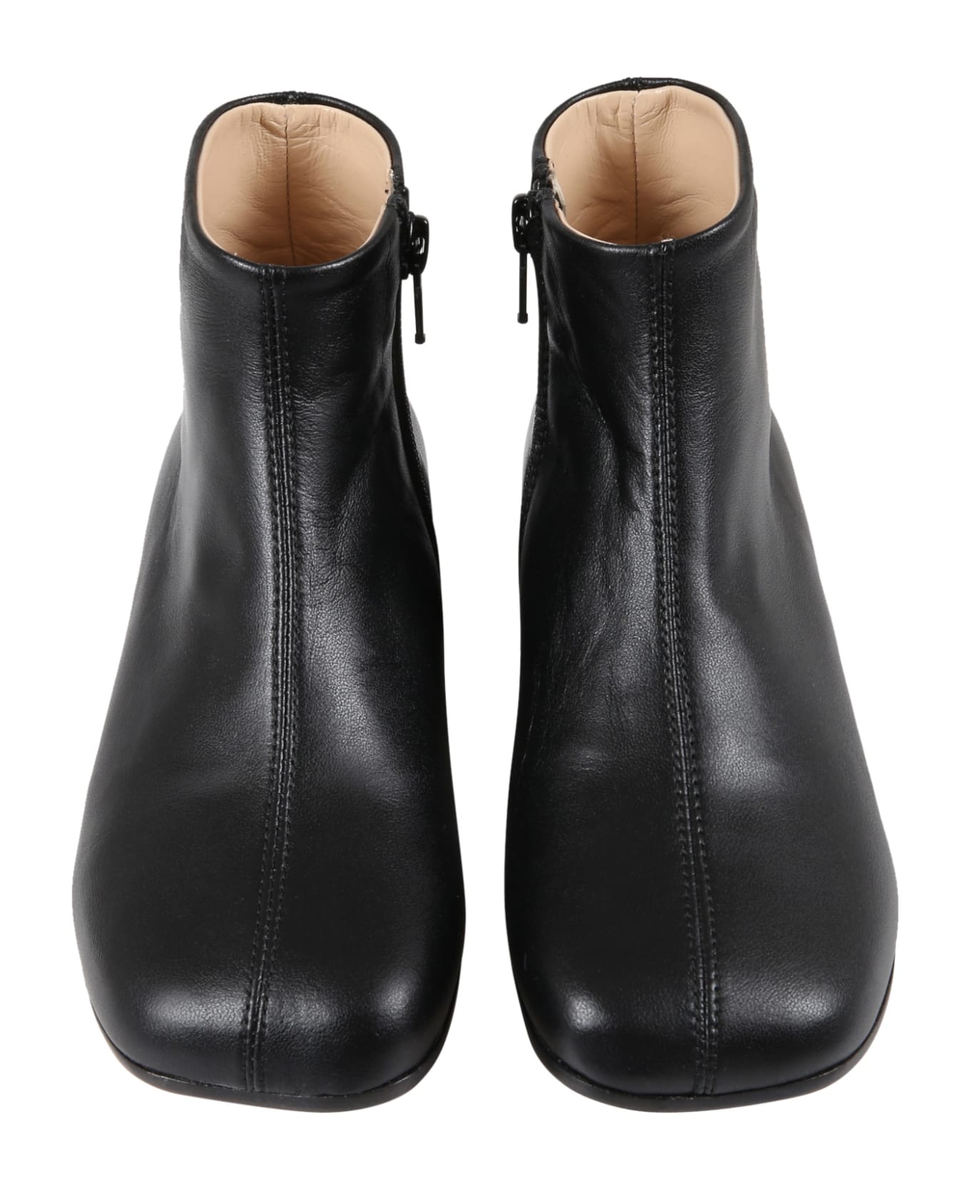 MM6 Maison Margiela Black Boots For Girl - Black