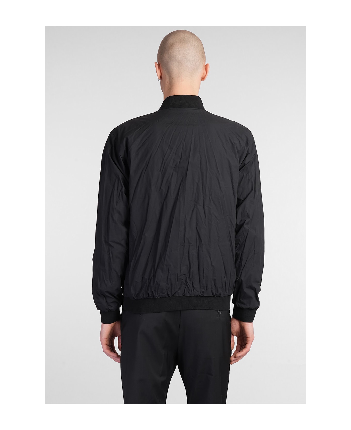 Barena Blus Bomber Jacket In Black Cotton - black