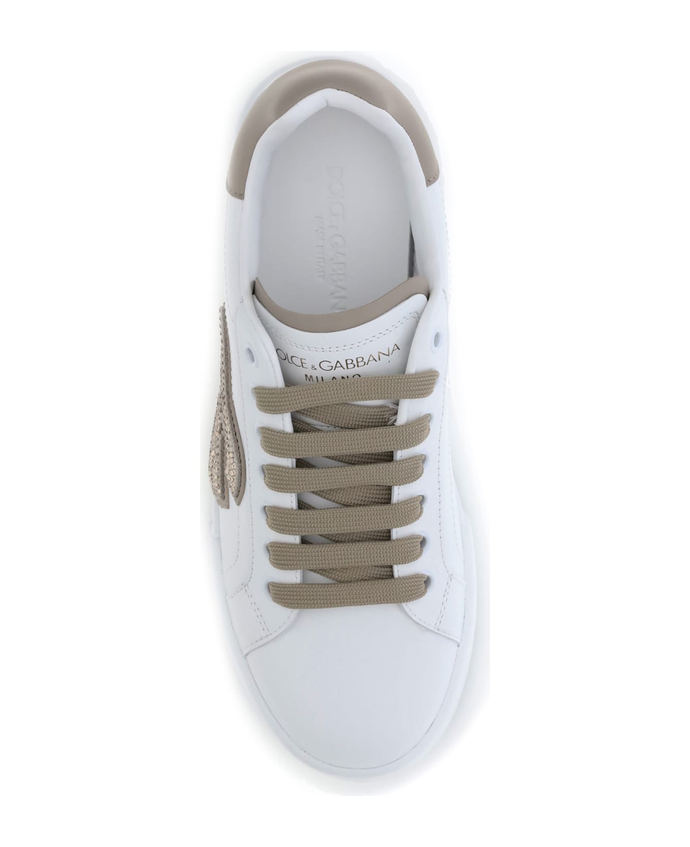 Dolce 
Gabbana Portofino Sneakers - Bianco Taupe