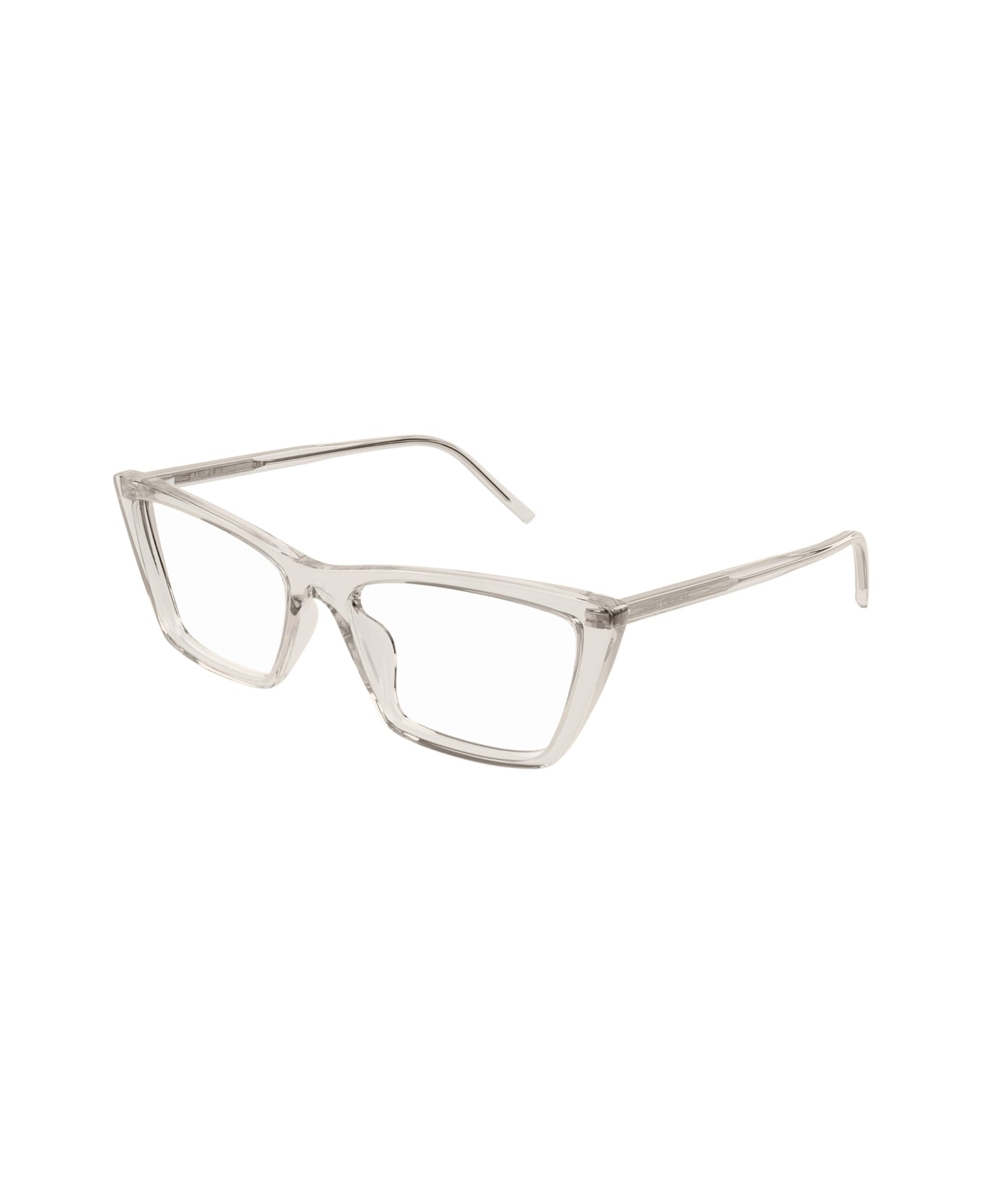 Saint Laurent Eyewear Saint Laurent Sl 737 Mica Thin Opt Linea Sl Logo 004 Beige Trasparent Glasses - Trasparente