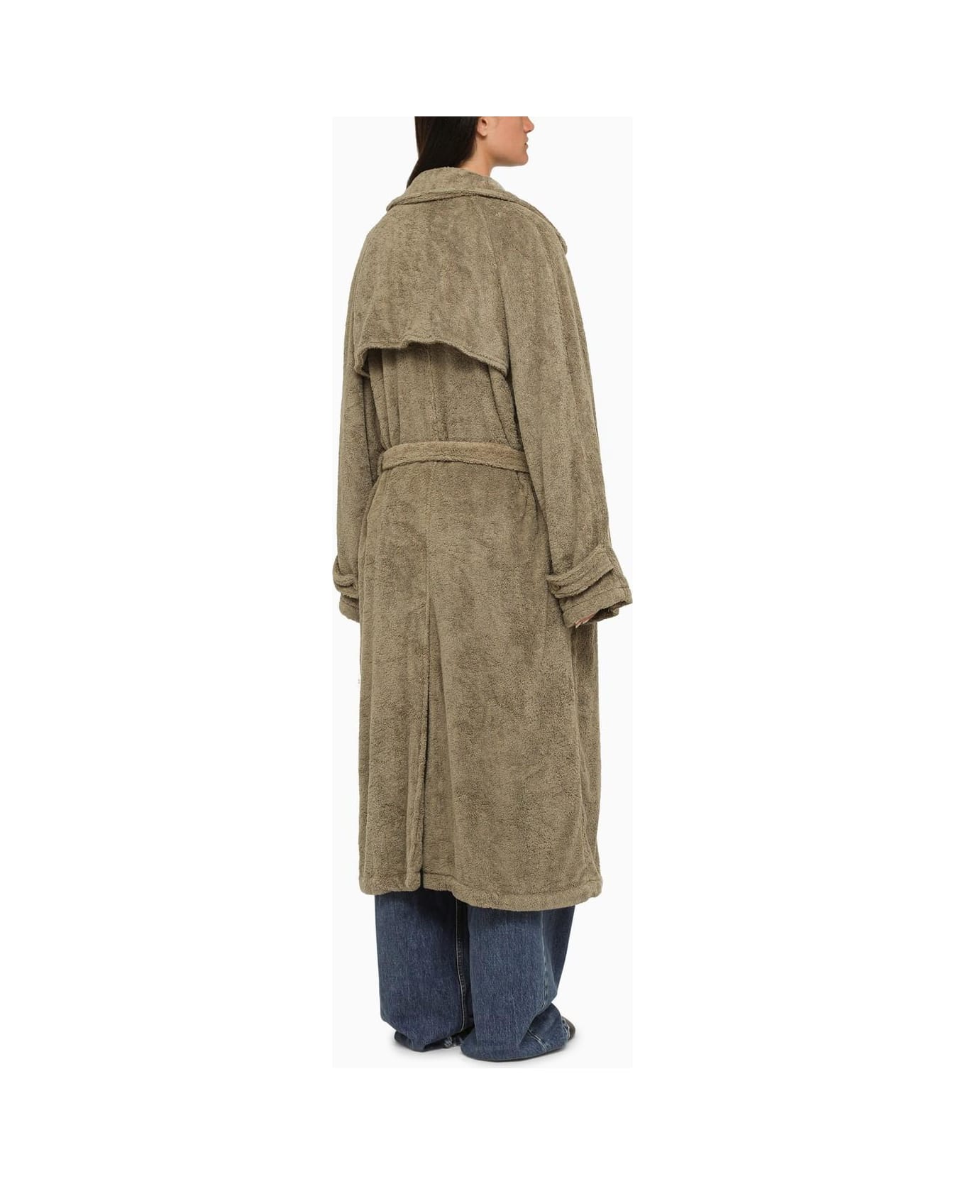 Balenciaga Towel Trench Coat In Sand-coloured Cotton - BEIGE コート