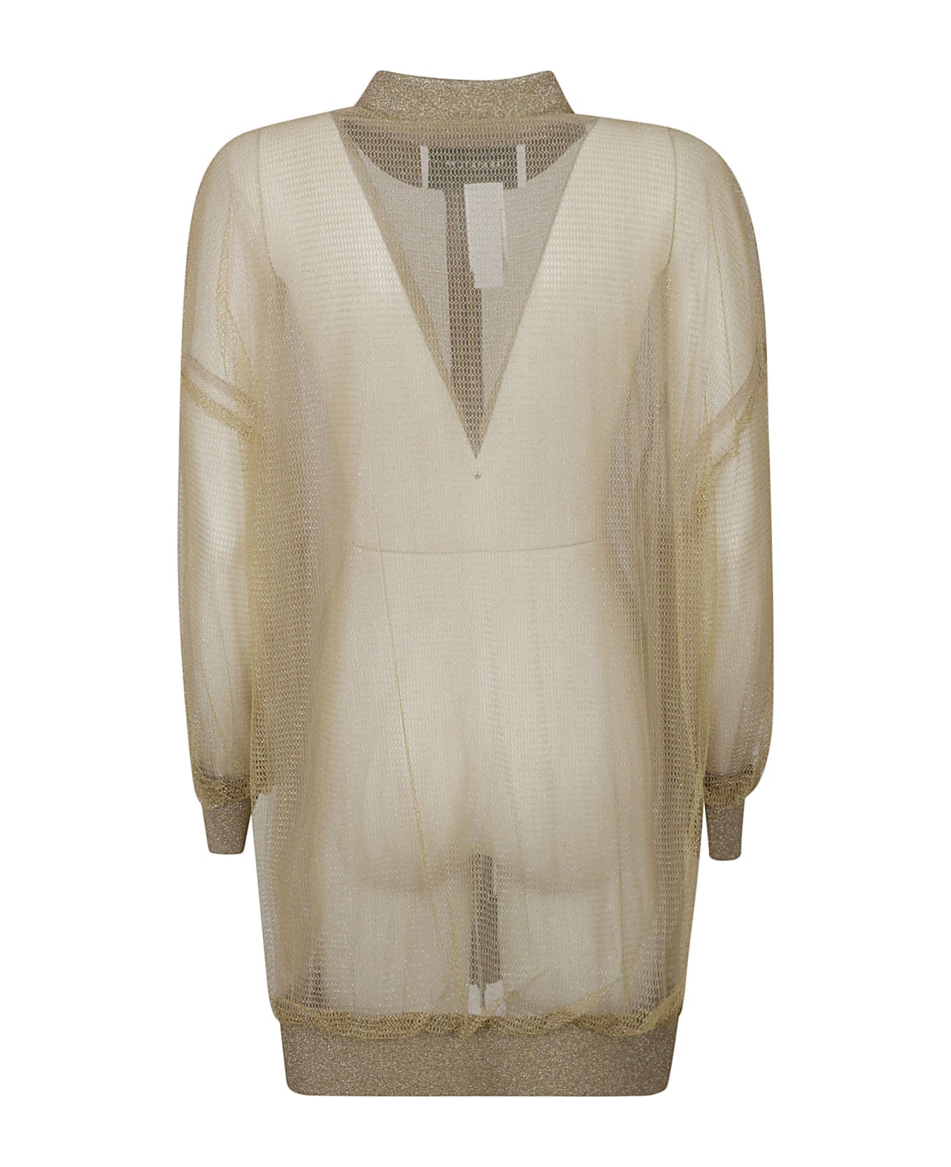 Fabiana Filippi Glitter Embellished Lace Zip Cardigan - Gold