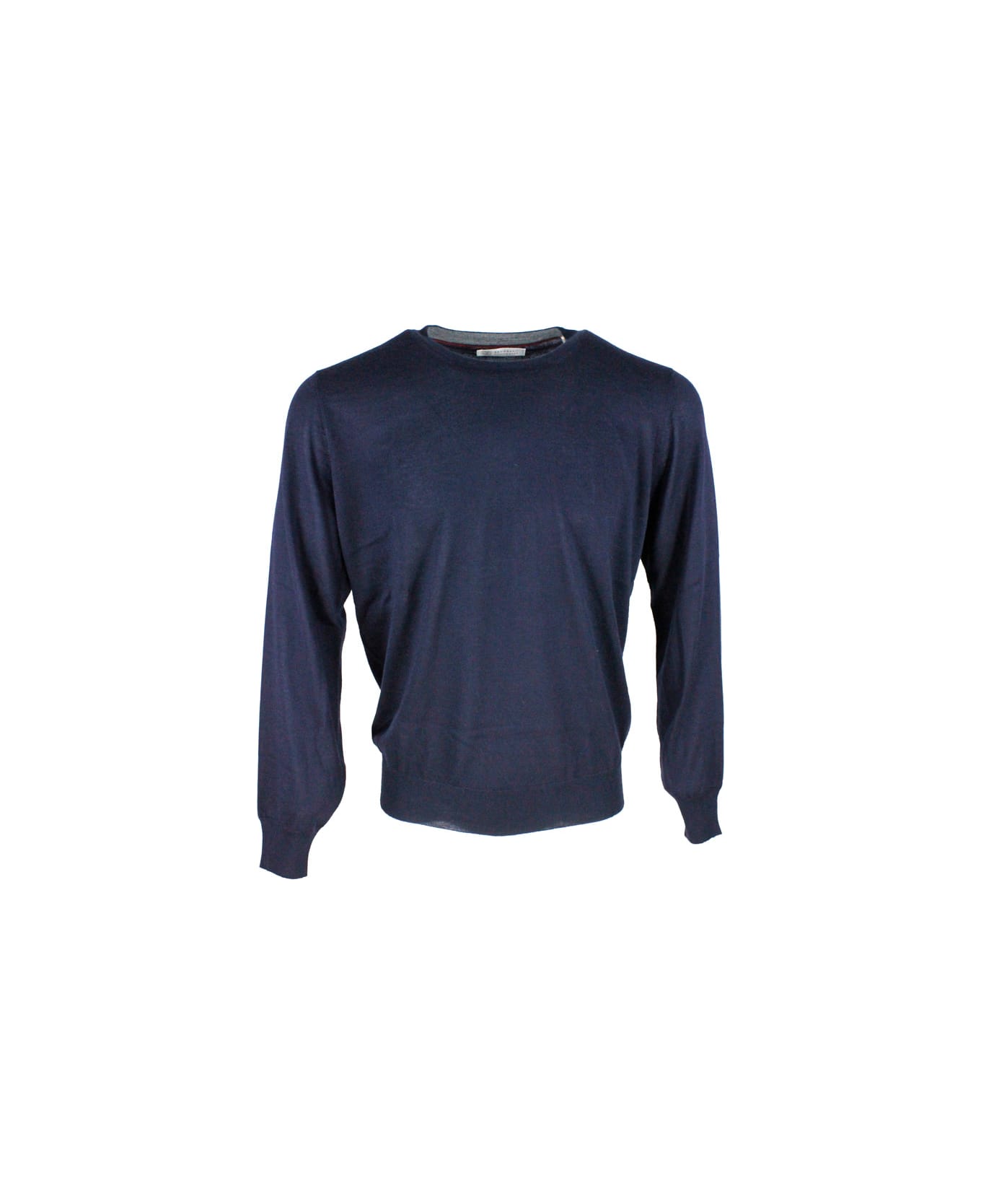 Brunello Cucinelli Light Crewneck Sweater In Cashmere And Silk Brunello Cucinelli - BLUE