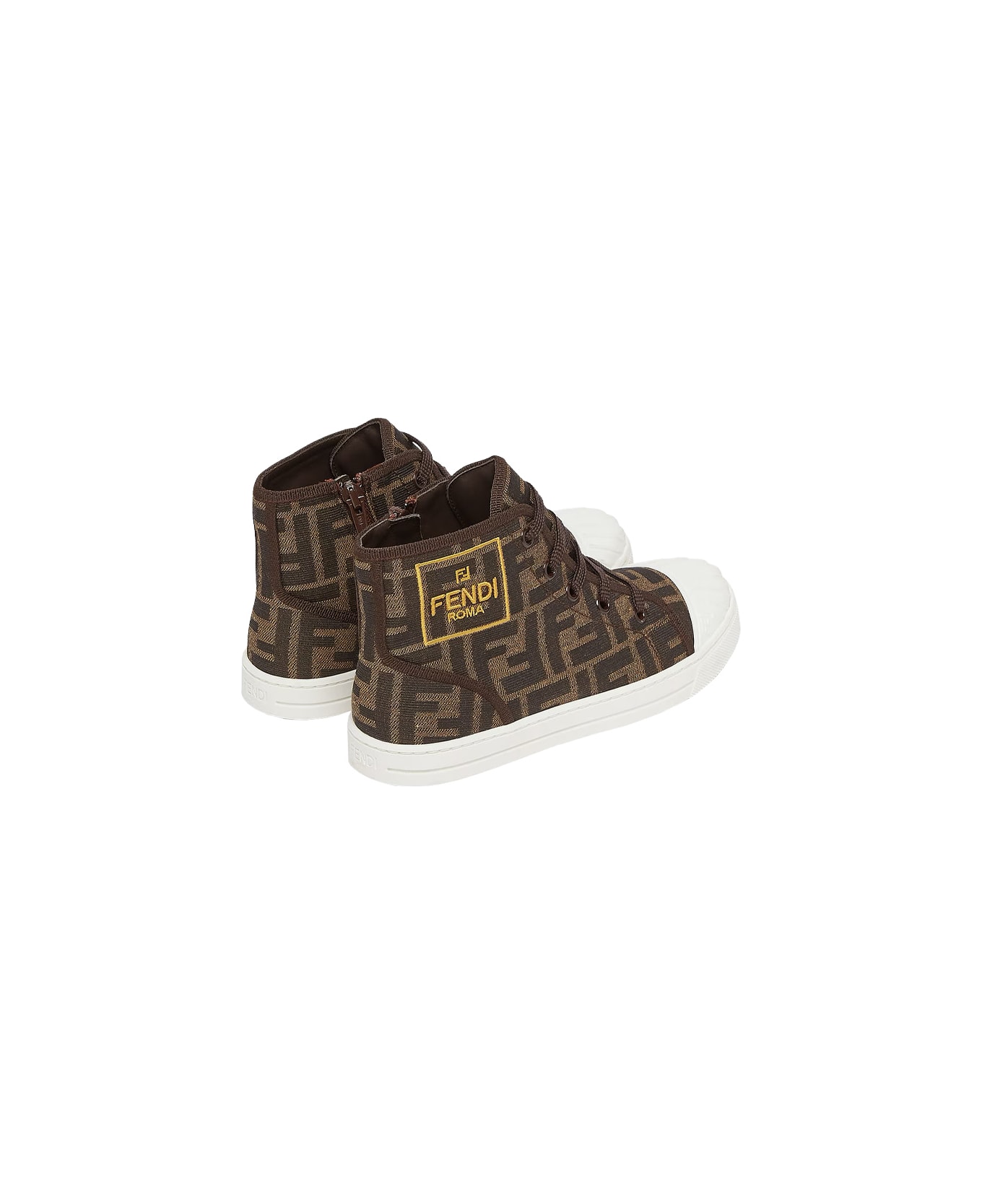 Fendi Mid-top Sneakers With All-over Ff Logo - Brown シューズ